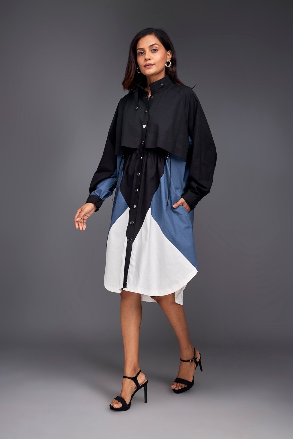 Colour Block Jacket Dress