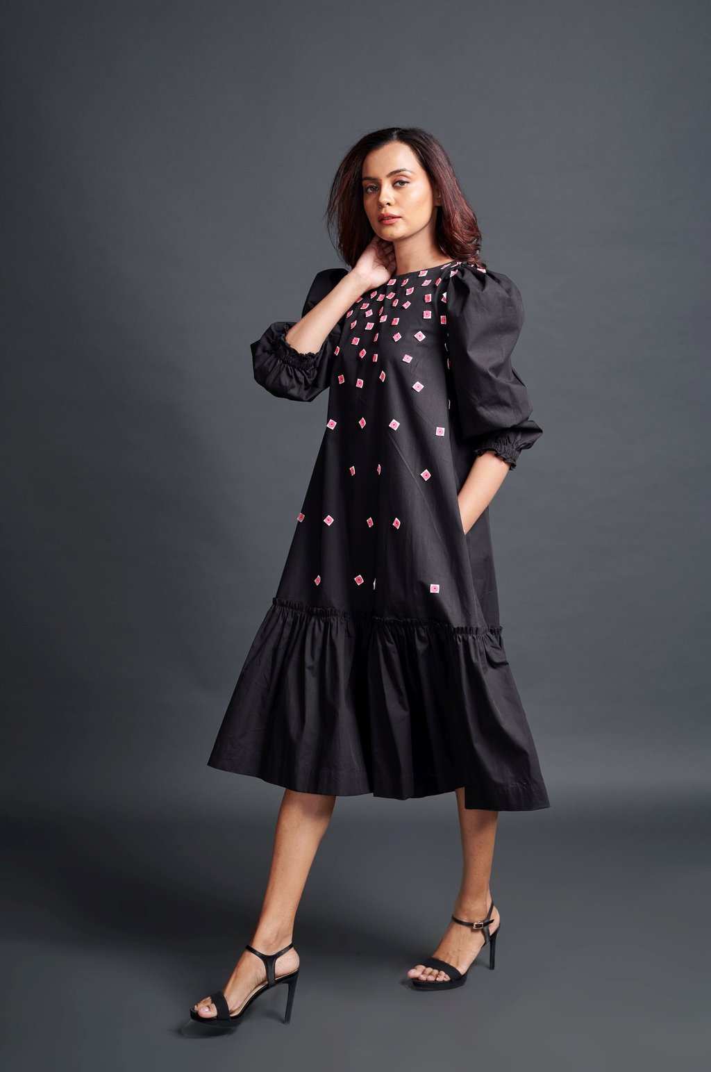Long Dress with Embroidery