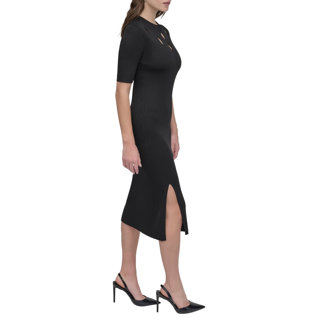 S/S Grated Yoke Swtr Dress