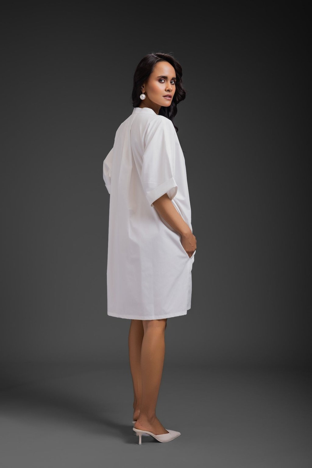 Relaxed Straight Fit Dress with Pocket