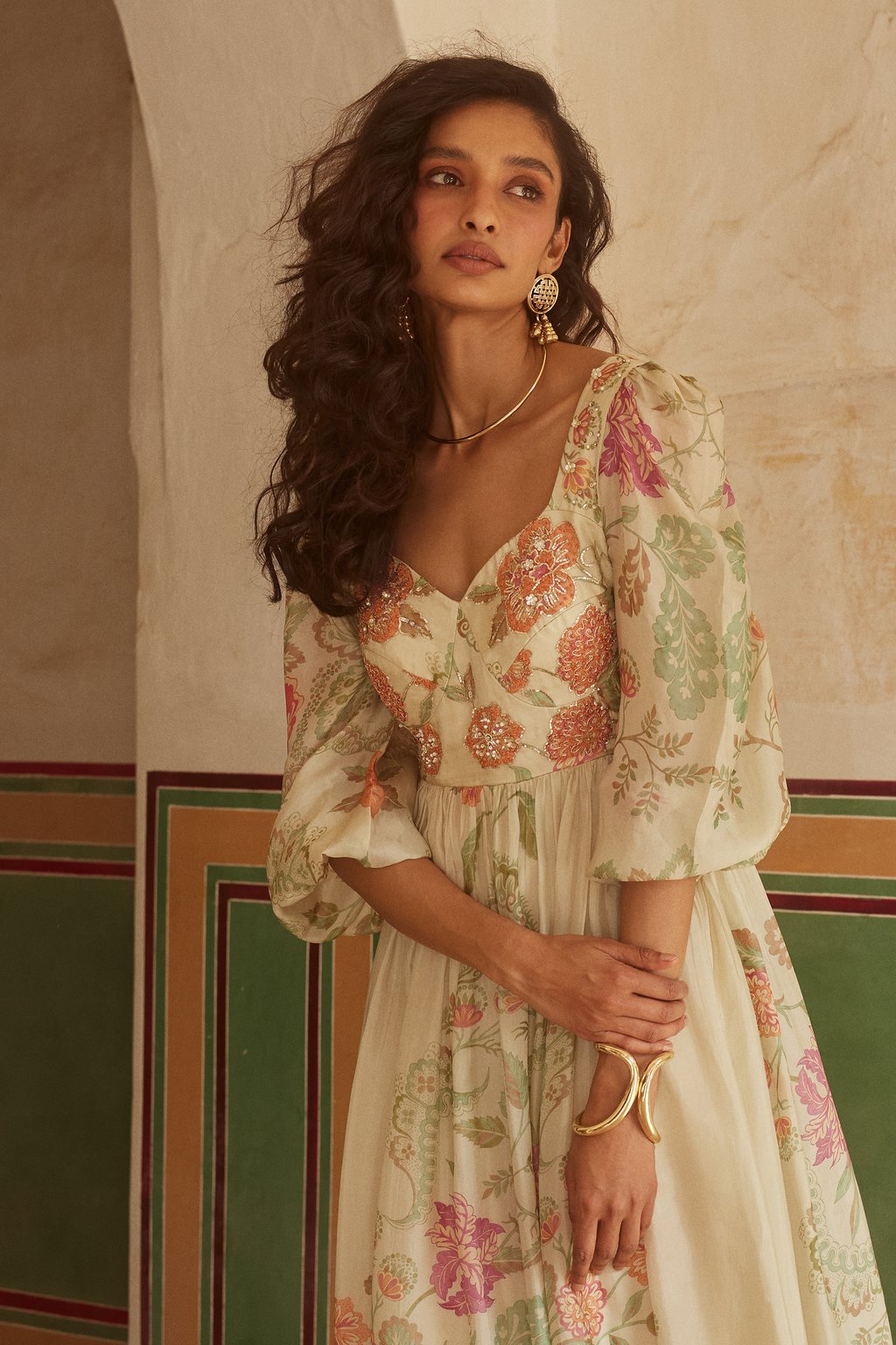 Ivory Embroidered Dress