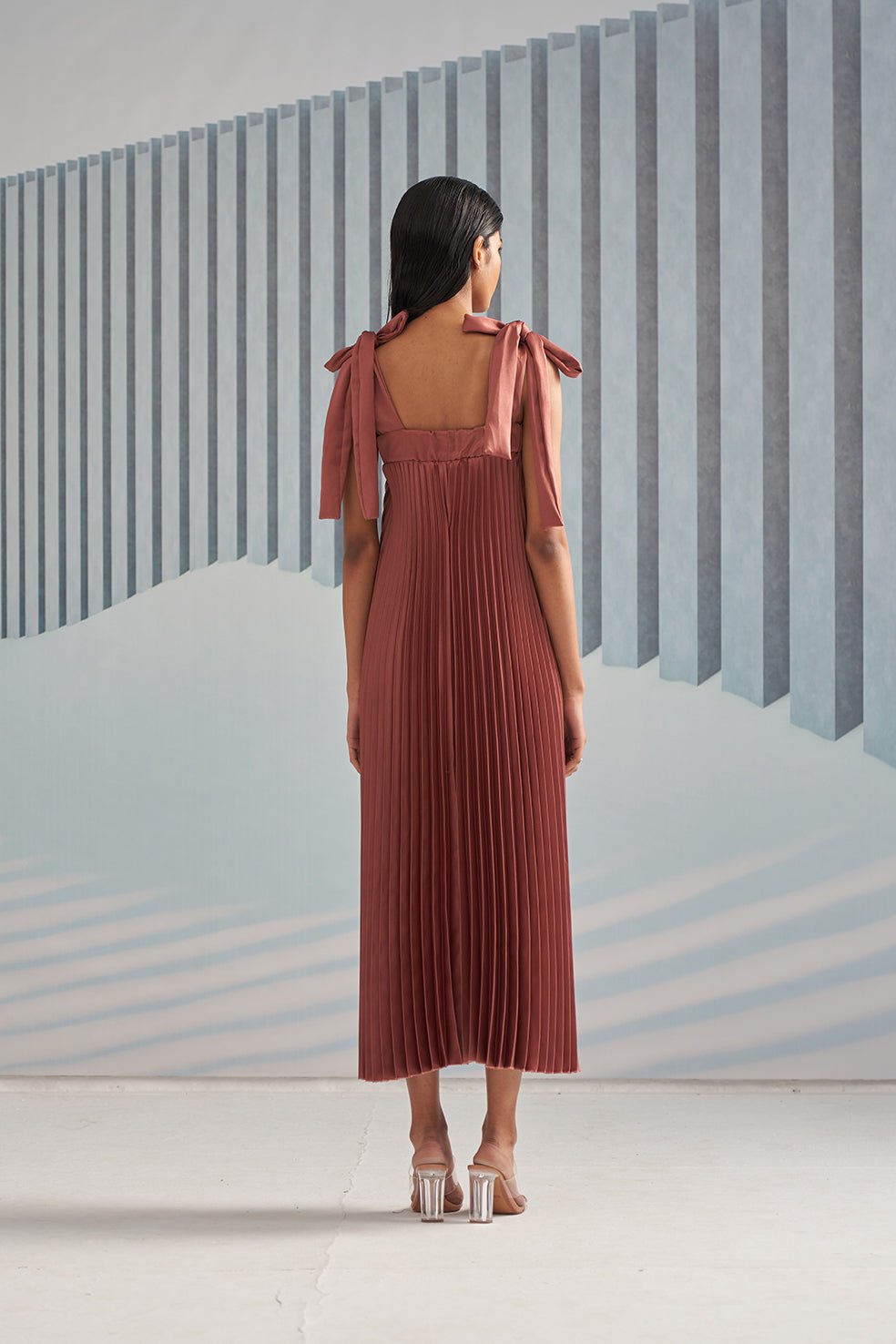 Pleats Slip Dress