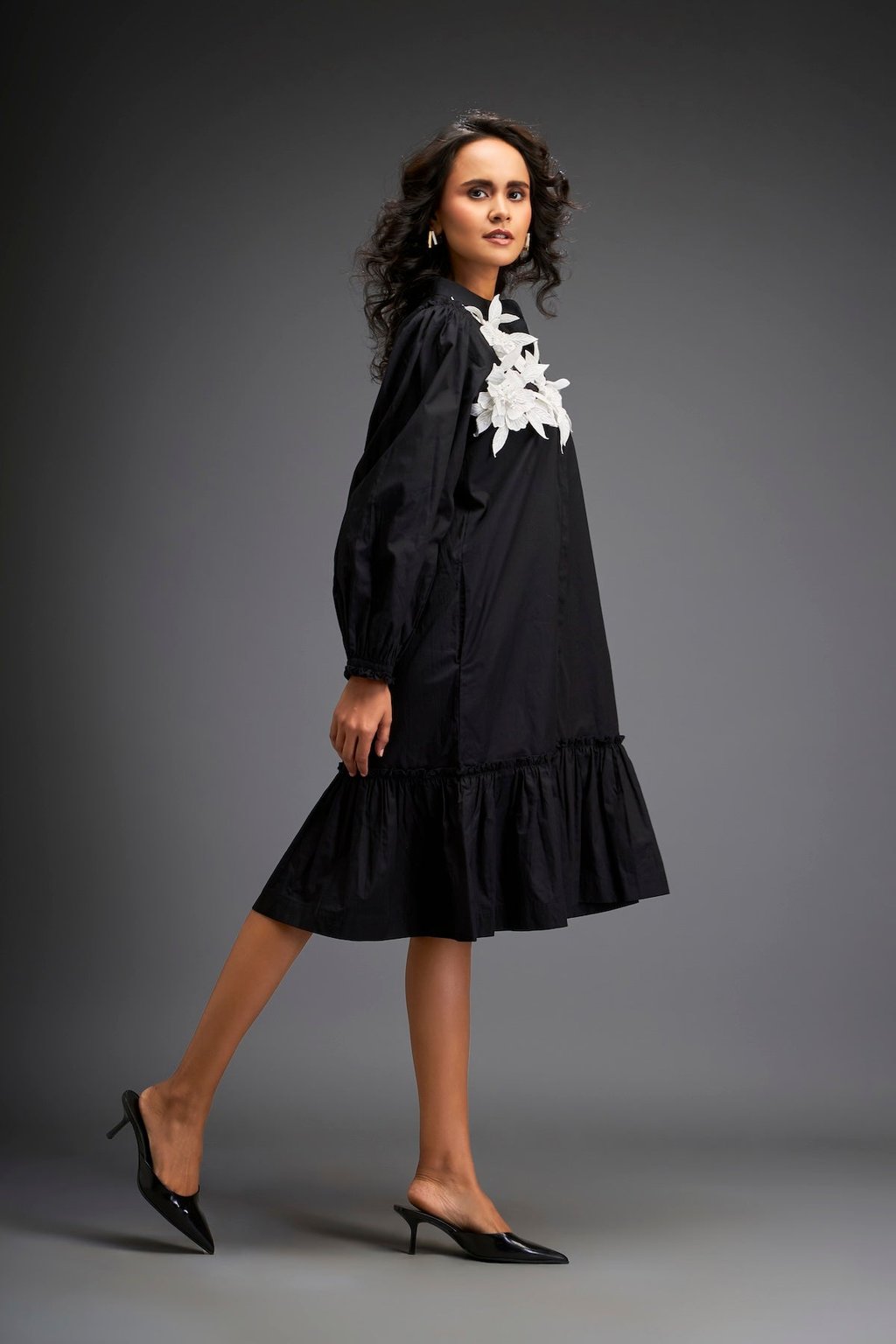 Shirt Dress with Detailing on One Side