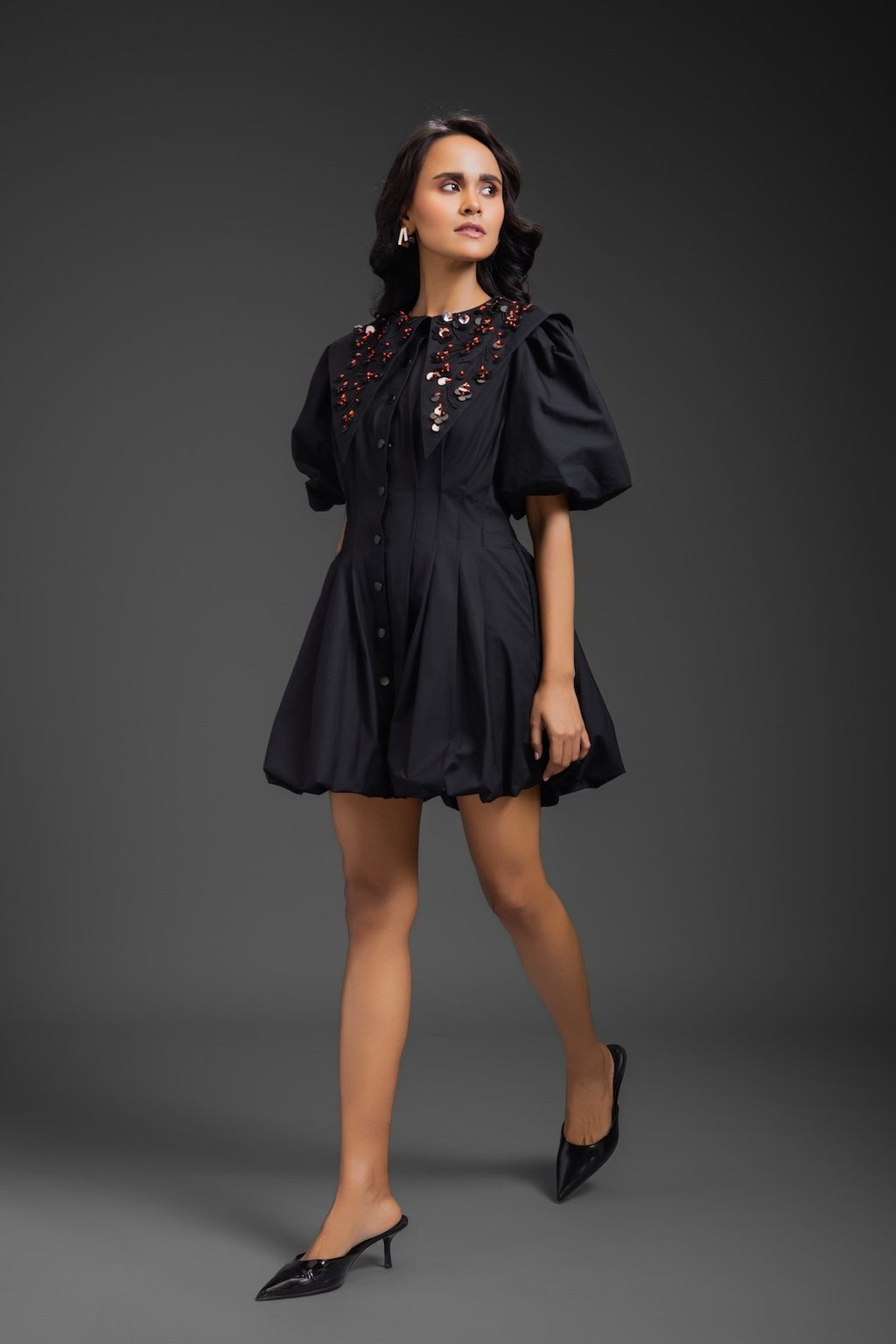 Bubble Dress with Sailor Collar Detailing