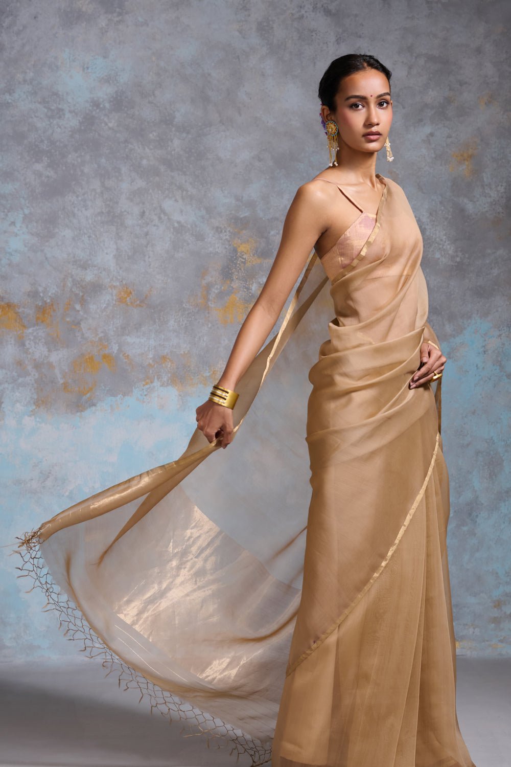Arista Organza Gold Sarees