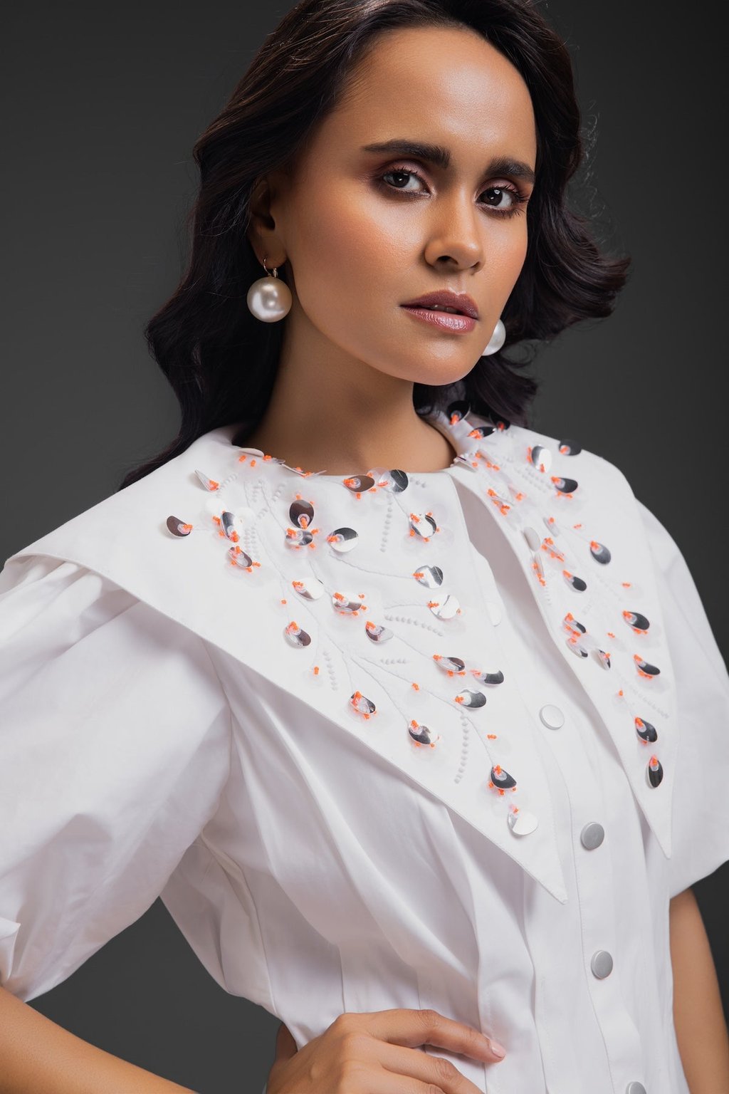 Bubble Dress with Sailor Collar Detailing