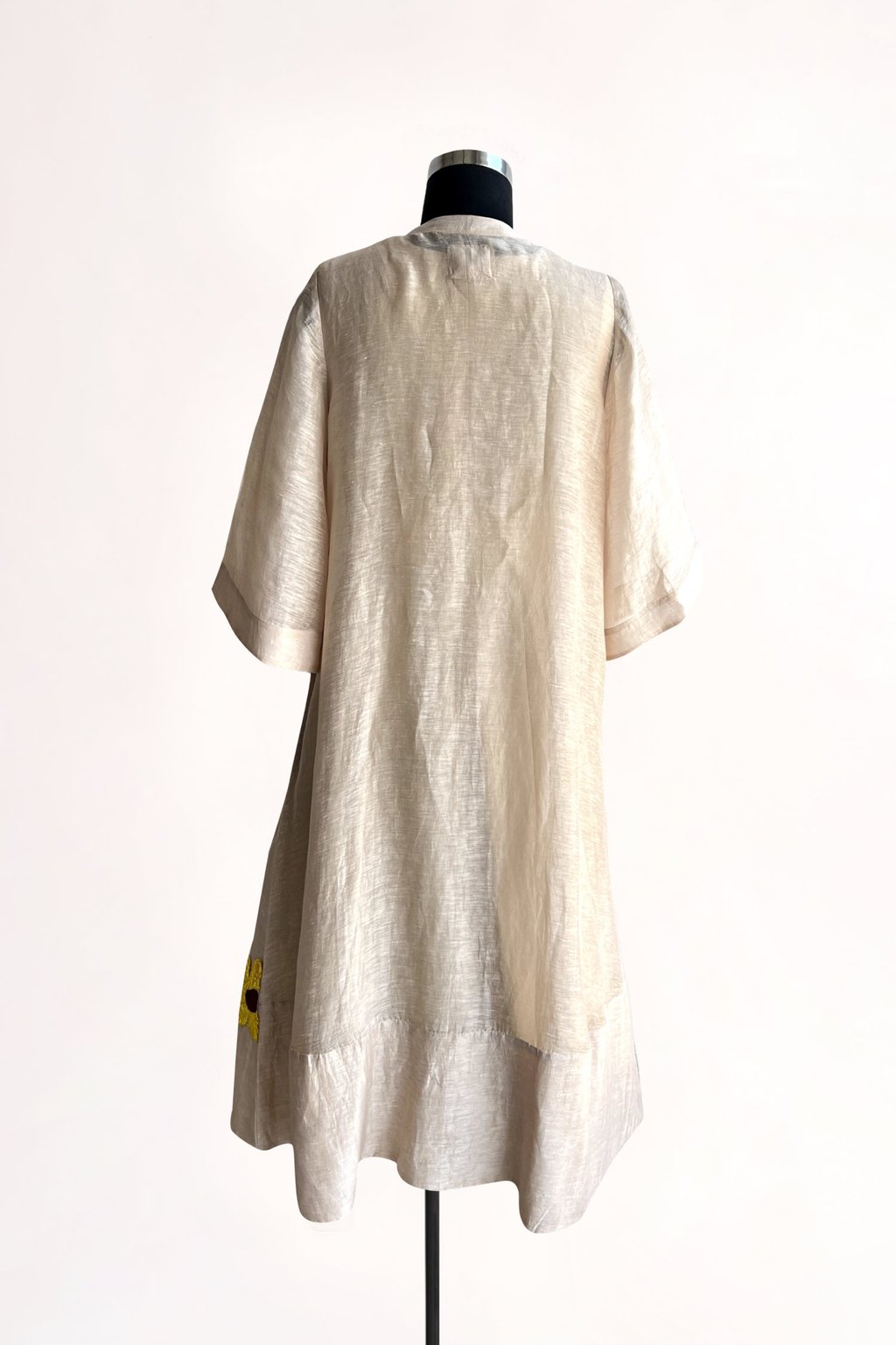 Ziya Dress with Cape Ecru
