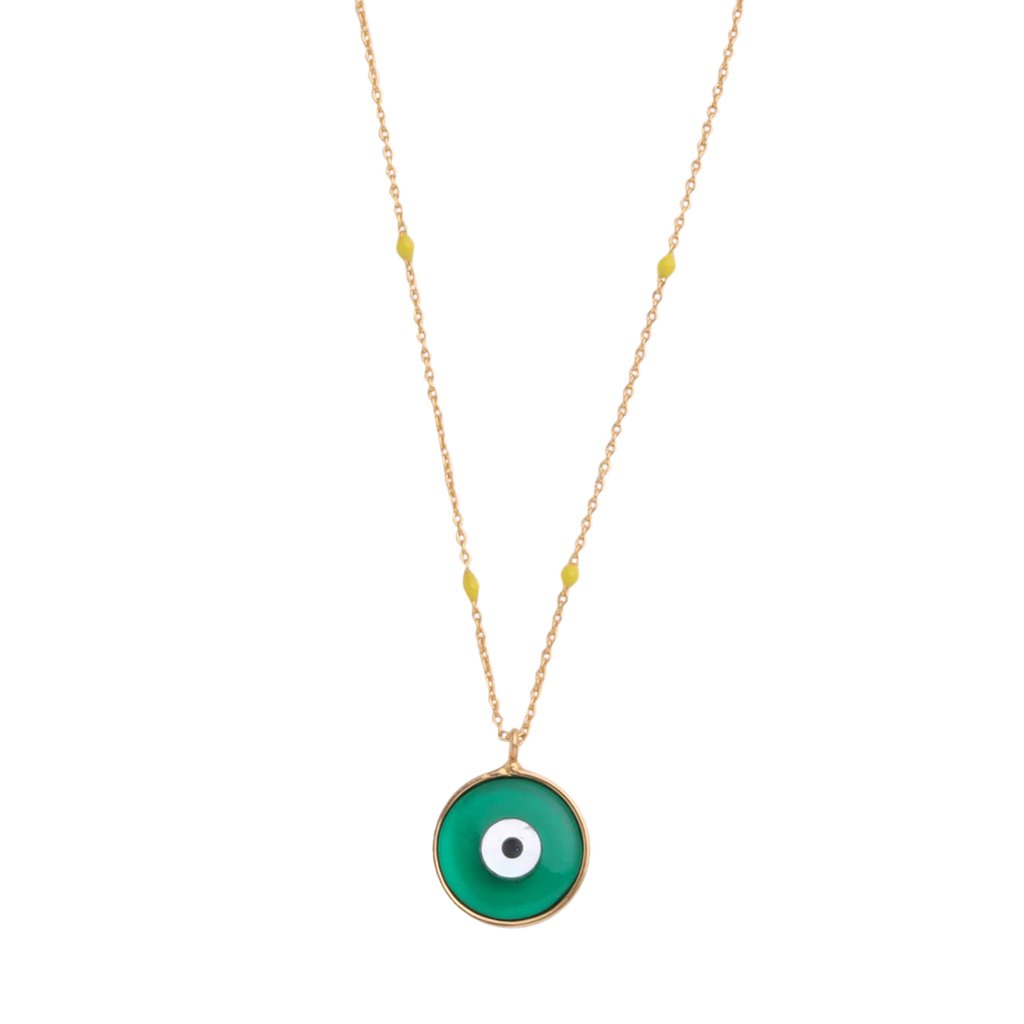 Garden Green Evil Eye Necklace