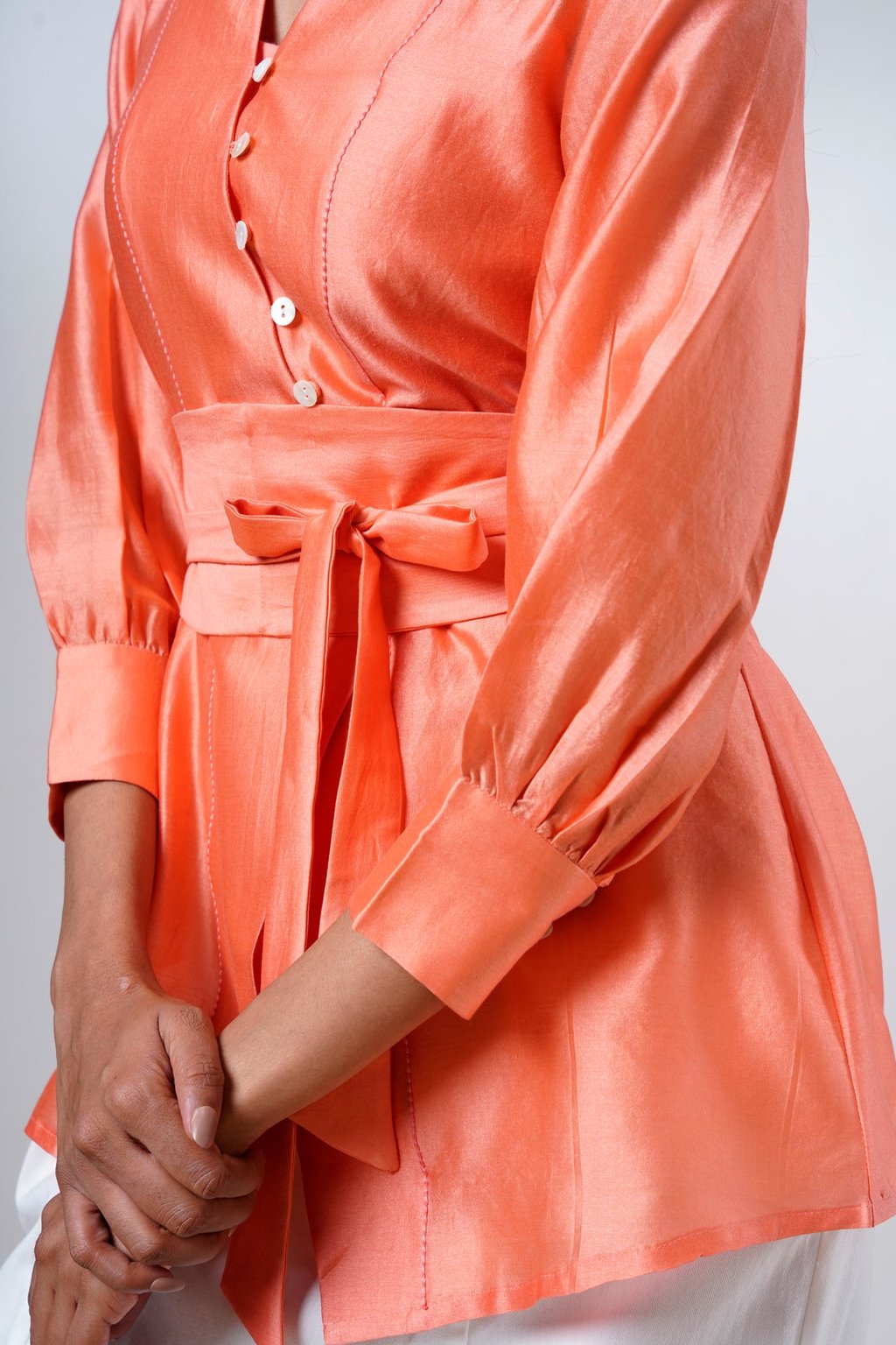 Nella – Coral Breeze Denim Skirt