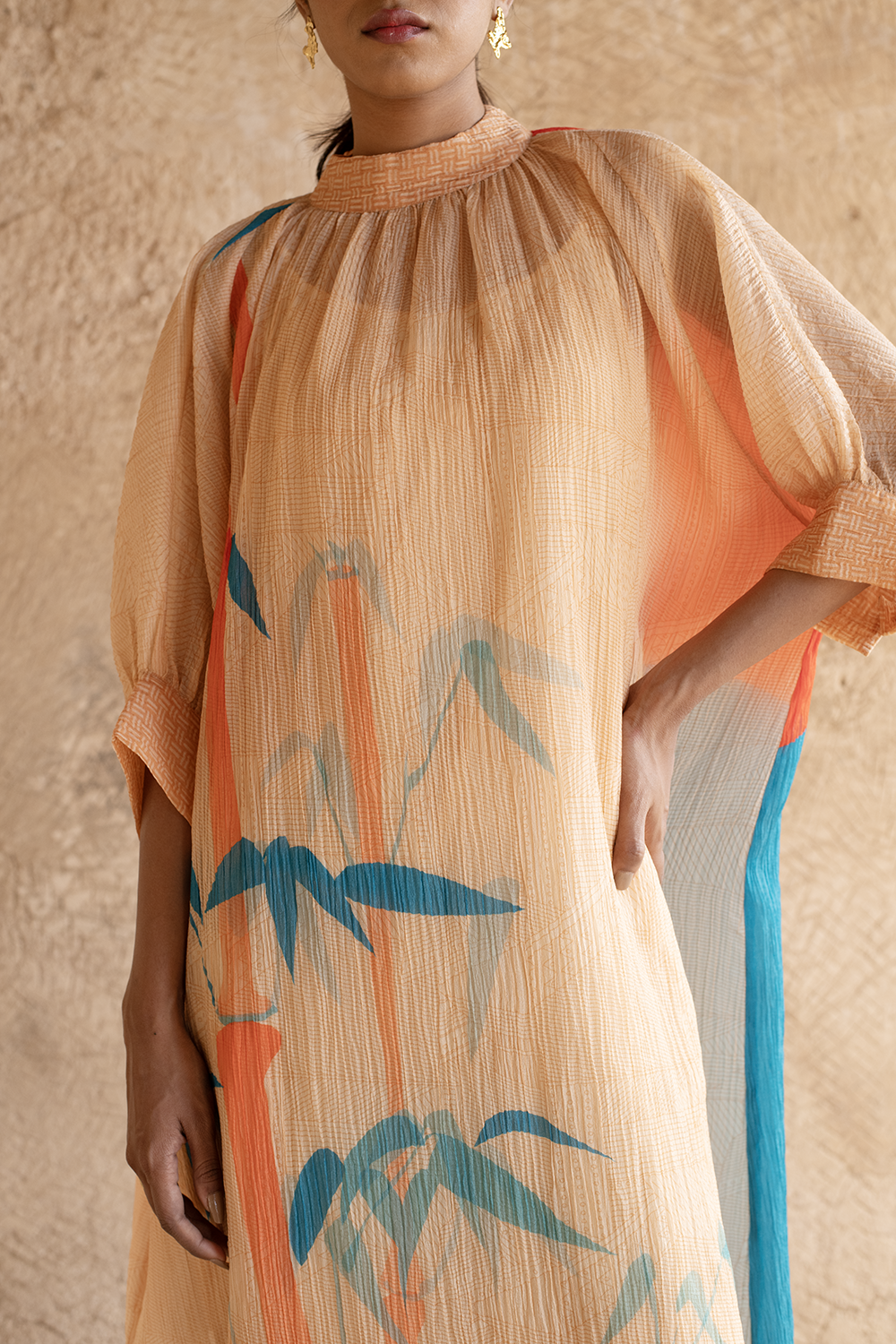 Prism Bamboo Blue & Orange Dress