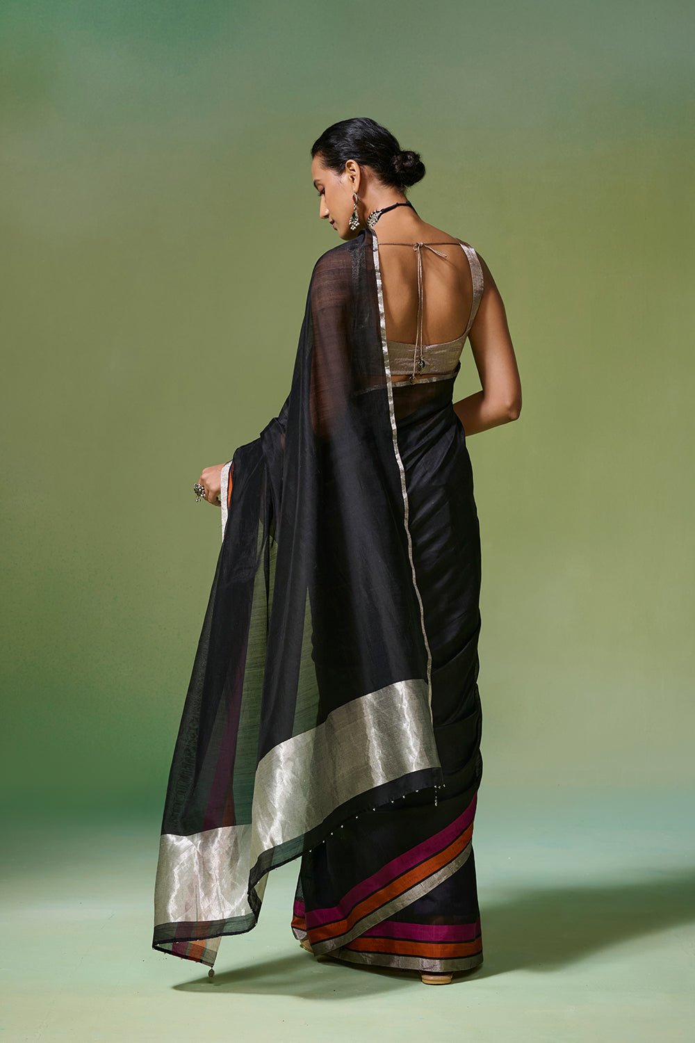 Raaz Chanderi Black Sarees