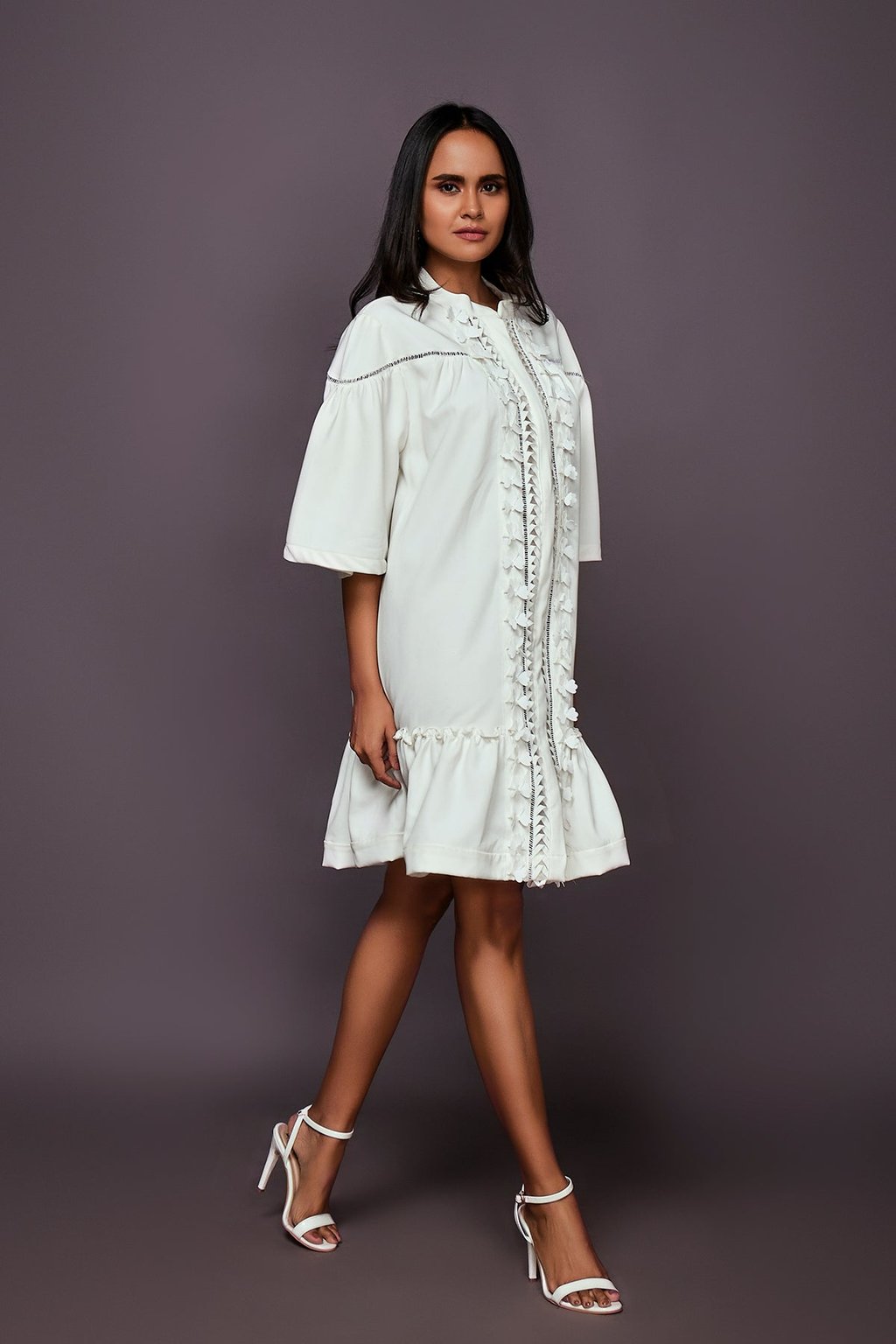Dress with Embroidered Cutwork