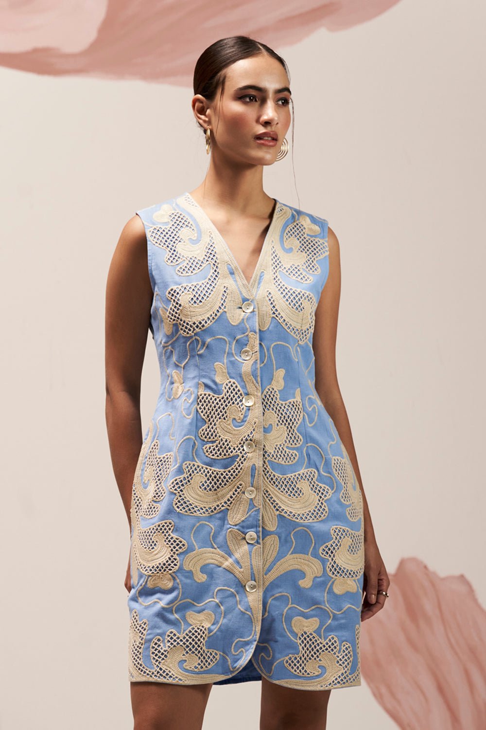 Pastel Hue Waistcoat Dress