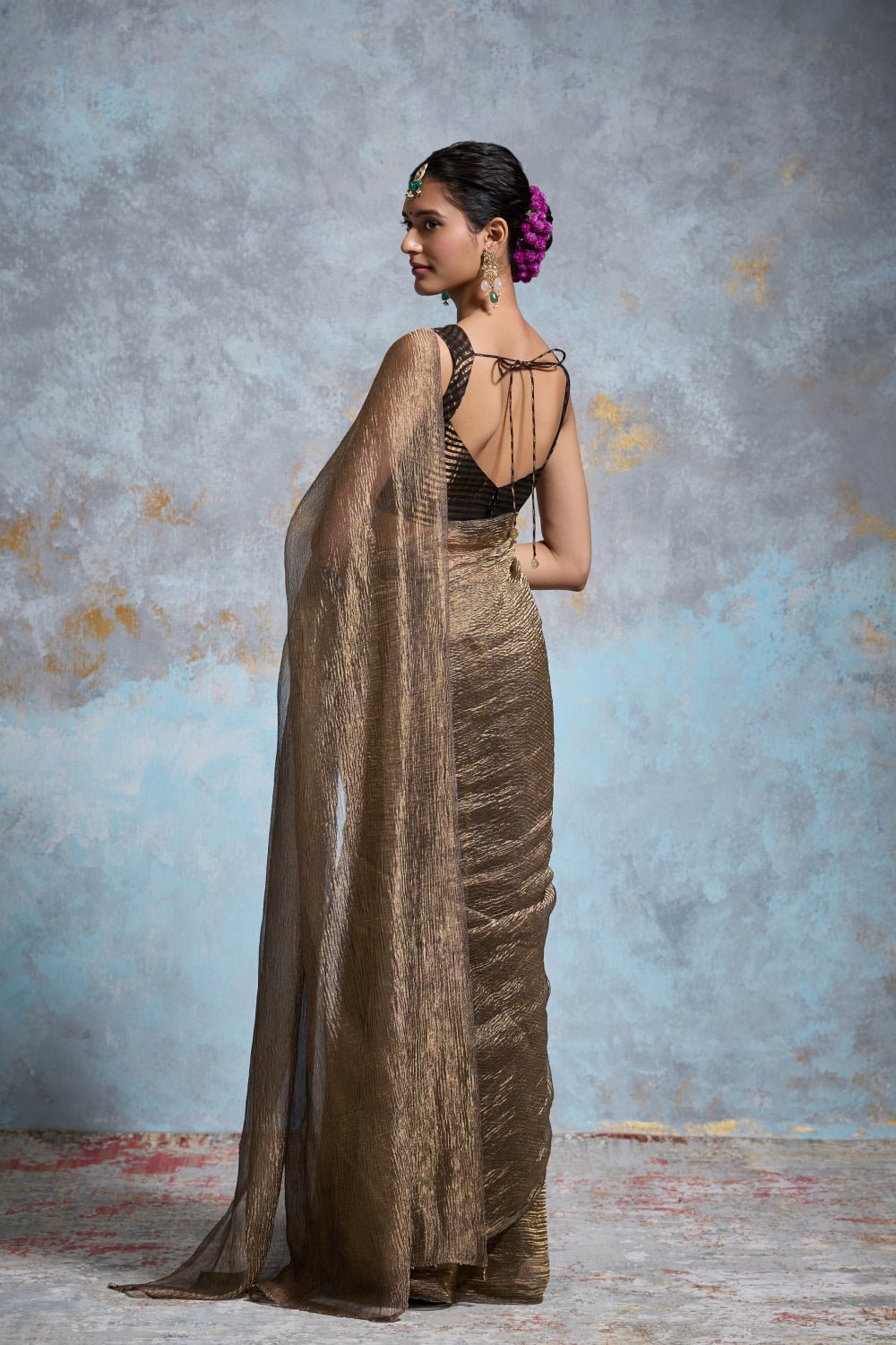 Krisha Tissue Black Sarees