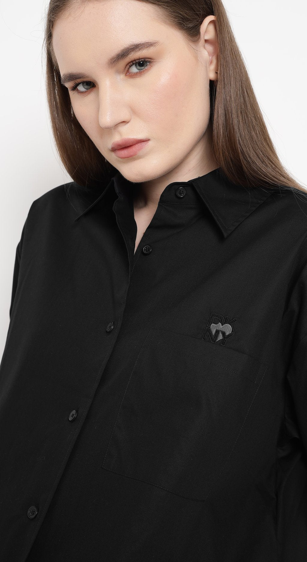 Spread Collar Heart of Ny Logo Shirt