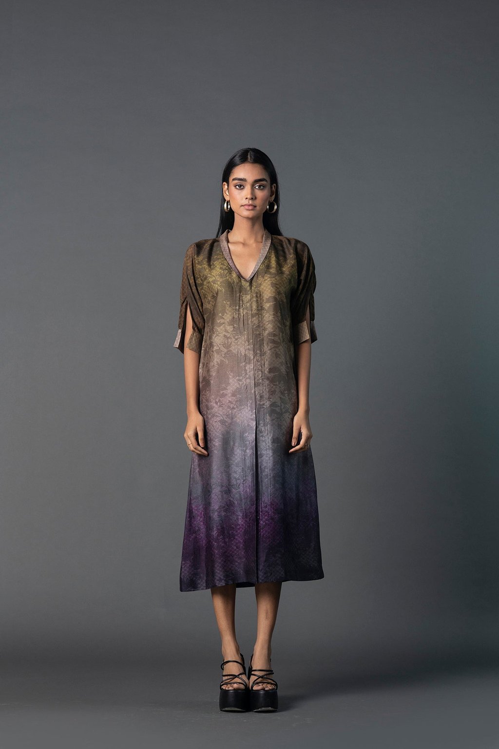 Array Leafy Deep Purple Dress