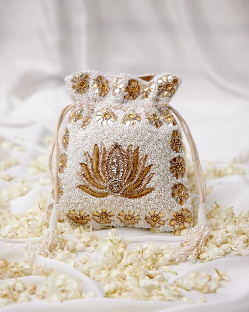 Lotus Pearl (Potli Bag)