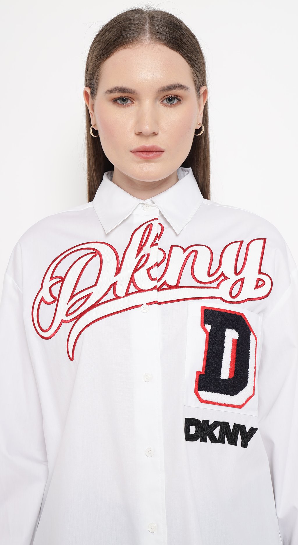 Spread Collar Heat of Ny  Patch & Embroidery Shirt