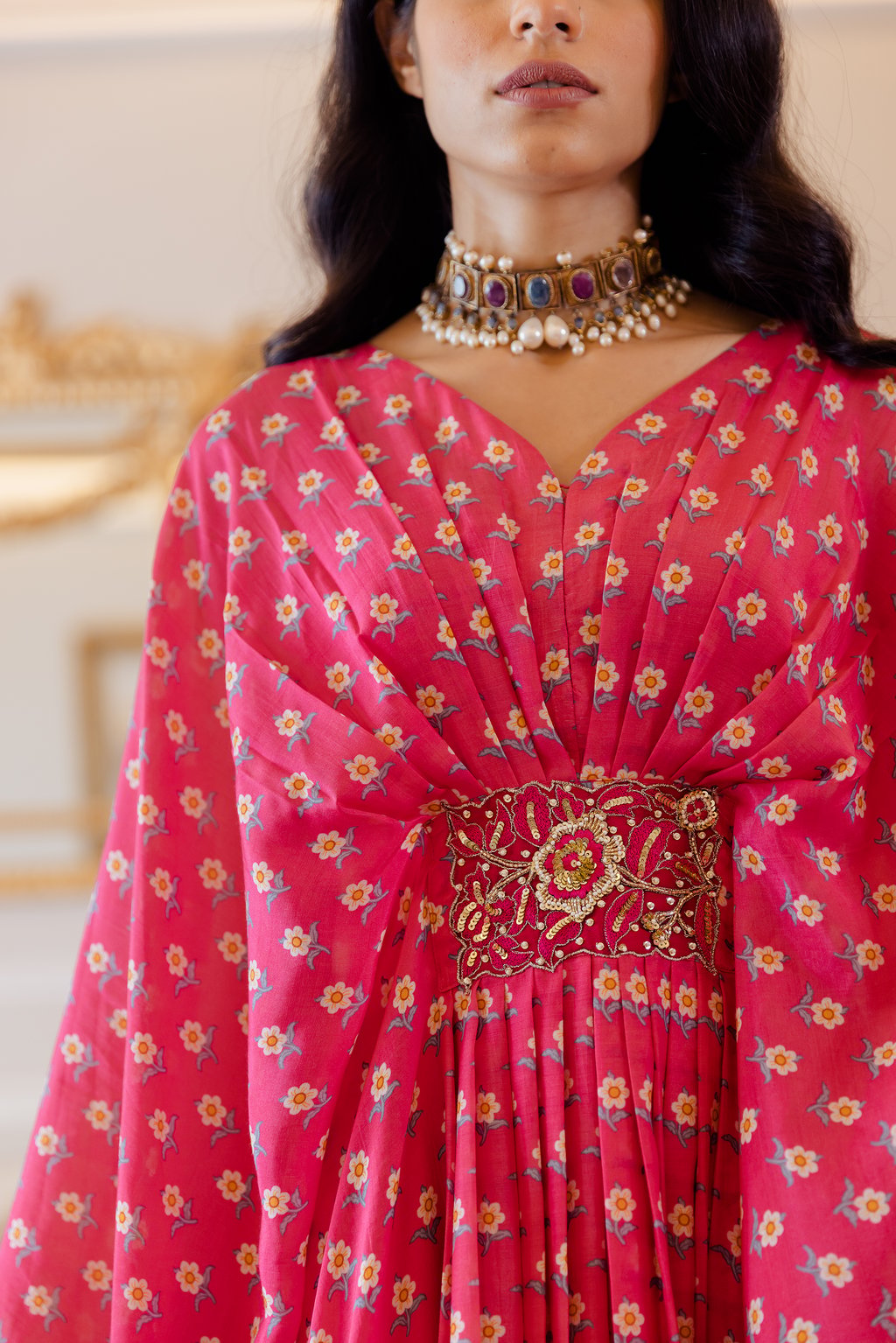 Hazel Kaftan - Rani Pink Butti