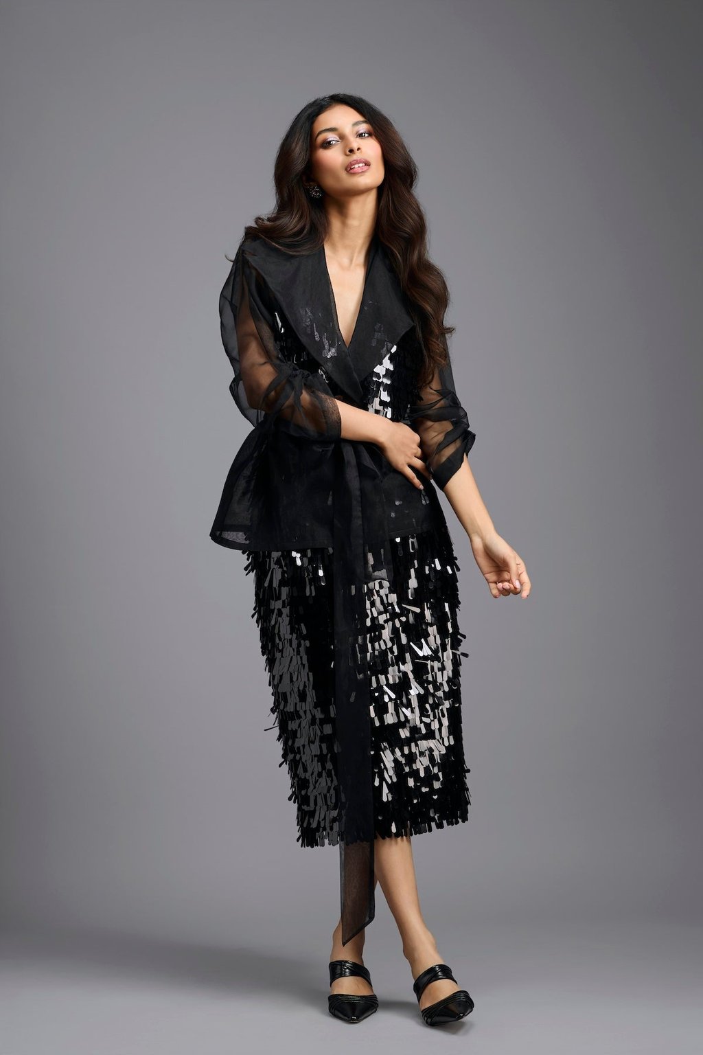 Sequin Midi Skirt