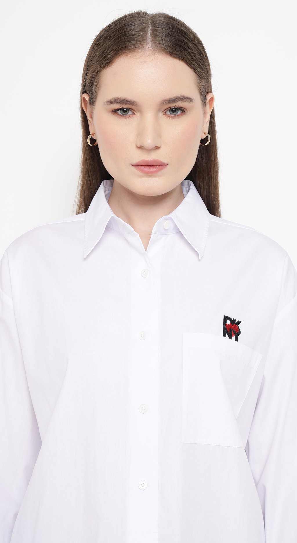 Spread Collar Heart of Ny Logo Shirt