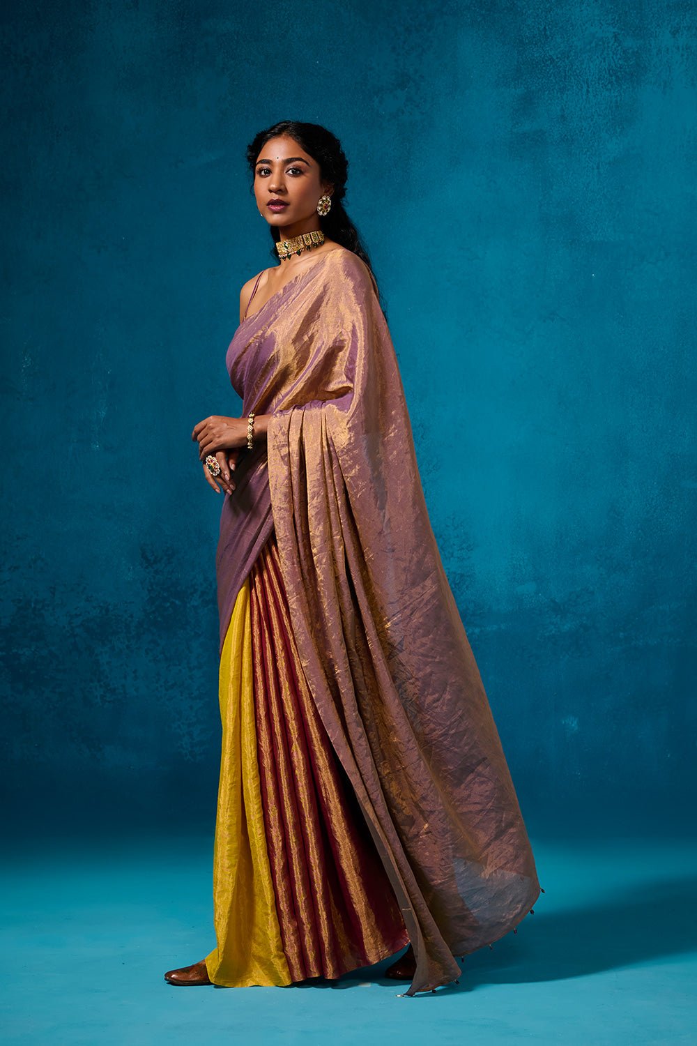Jyotsna with Blouse Fabric