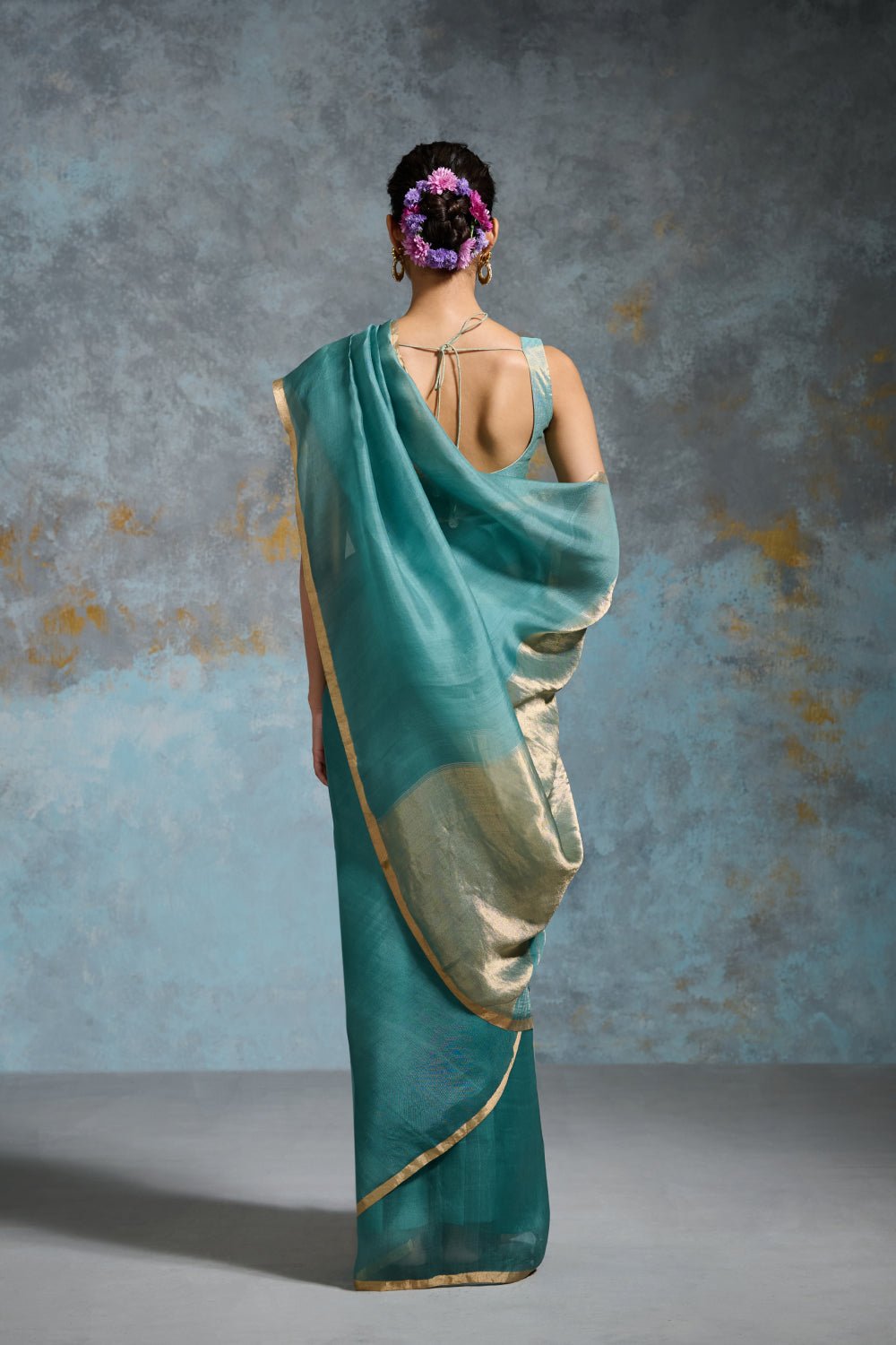 Sukanya Organza Teal Sarees