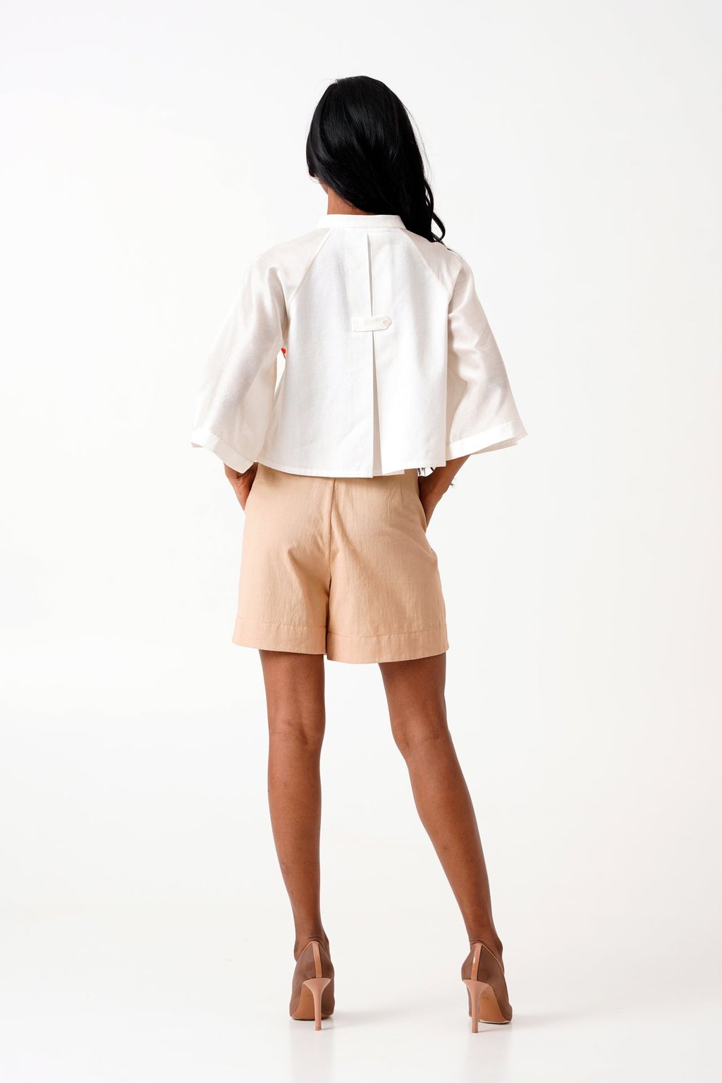 Ivory Zola - Raglan Sleeve Crop Shirt