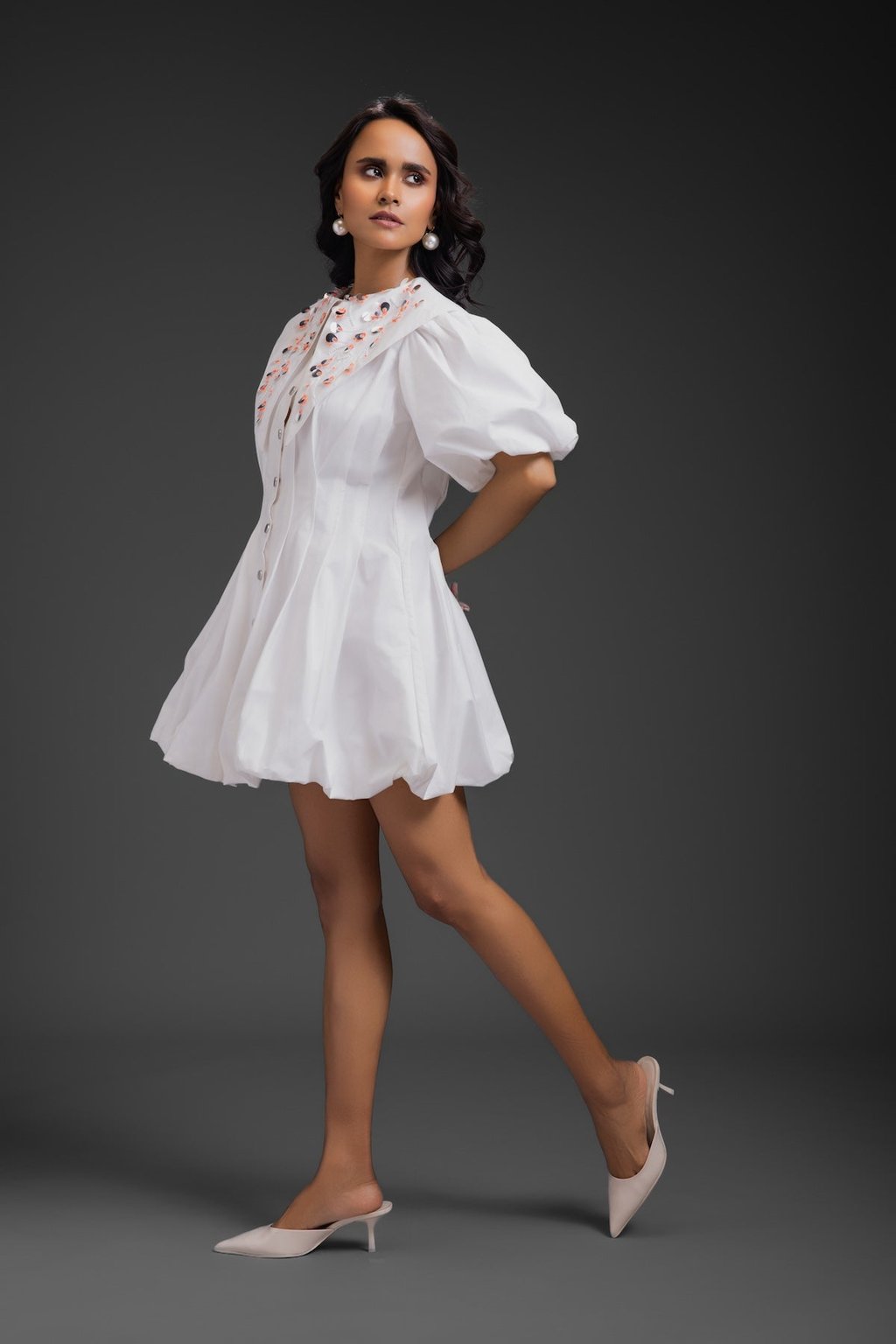 Bubble Dress with Sailor Collar Detailing