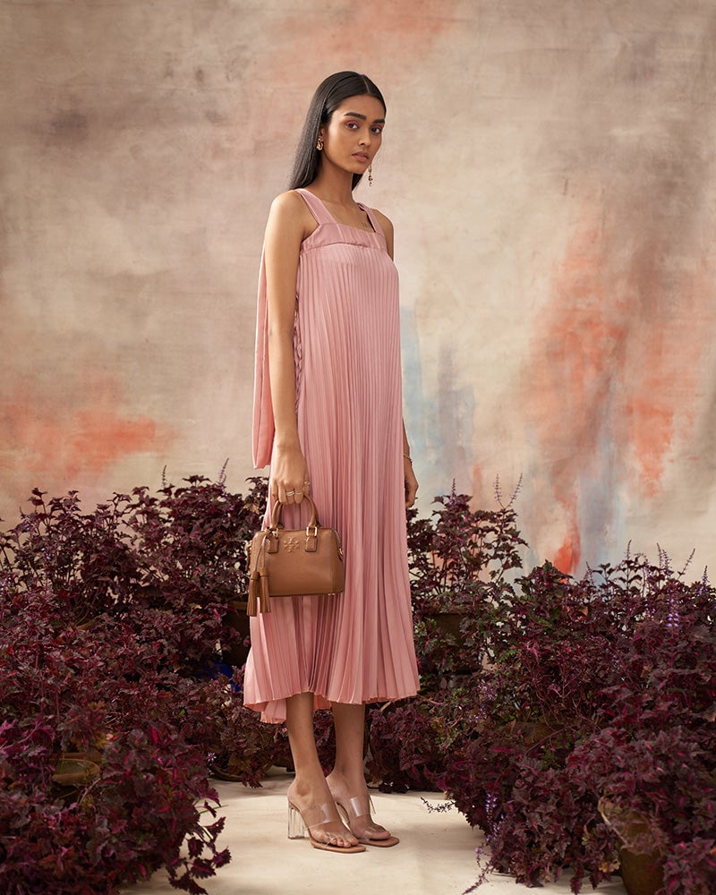 Pleats Slip Dress