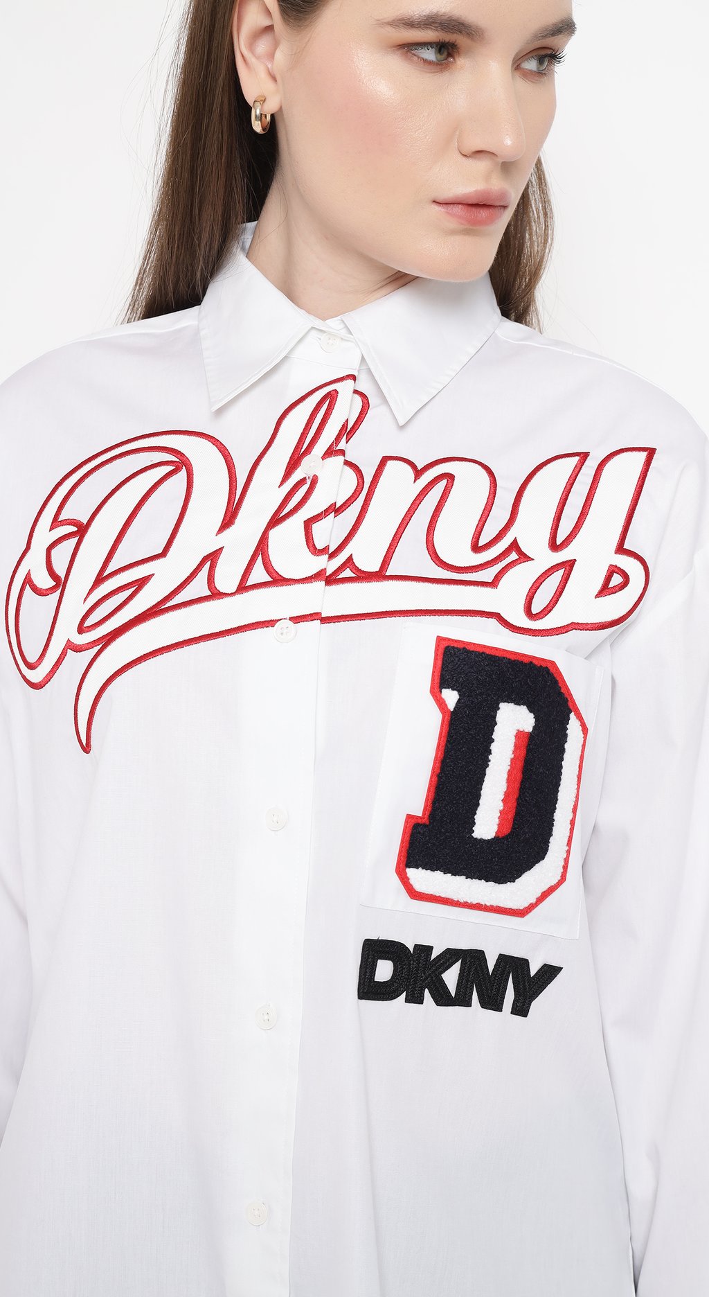 Spread Collar Heat of Ny  Patch & Embroidery Shirt
