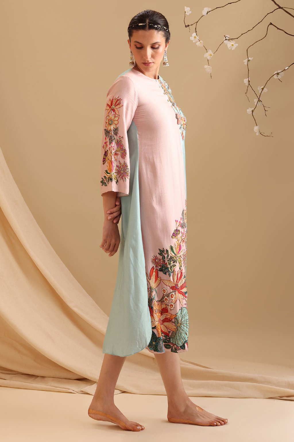 Aarani Embellished Colour Block Dress