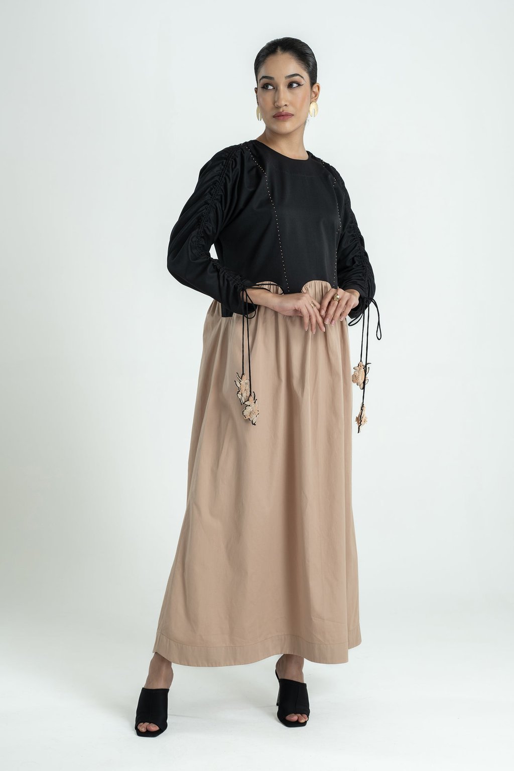 Femme Dress Long Black Mushroom Gcc