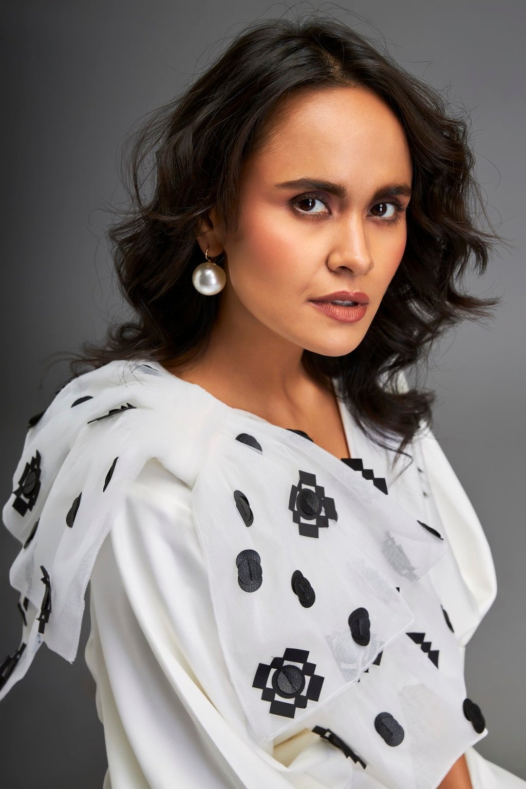 Playsuit with Applique Work on the Shoulder