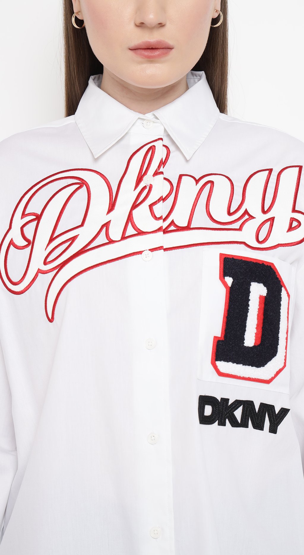 Spread Collar Heat of Ny  Patch & Embroidery Shirt