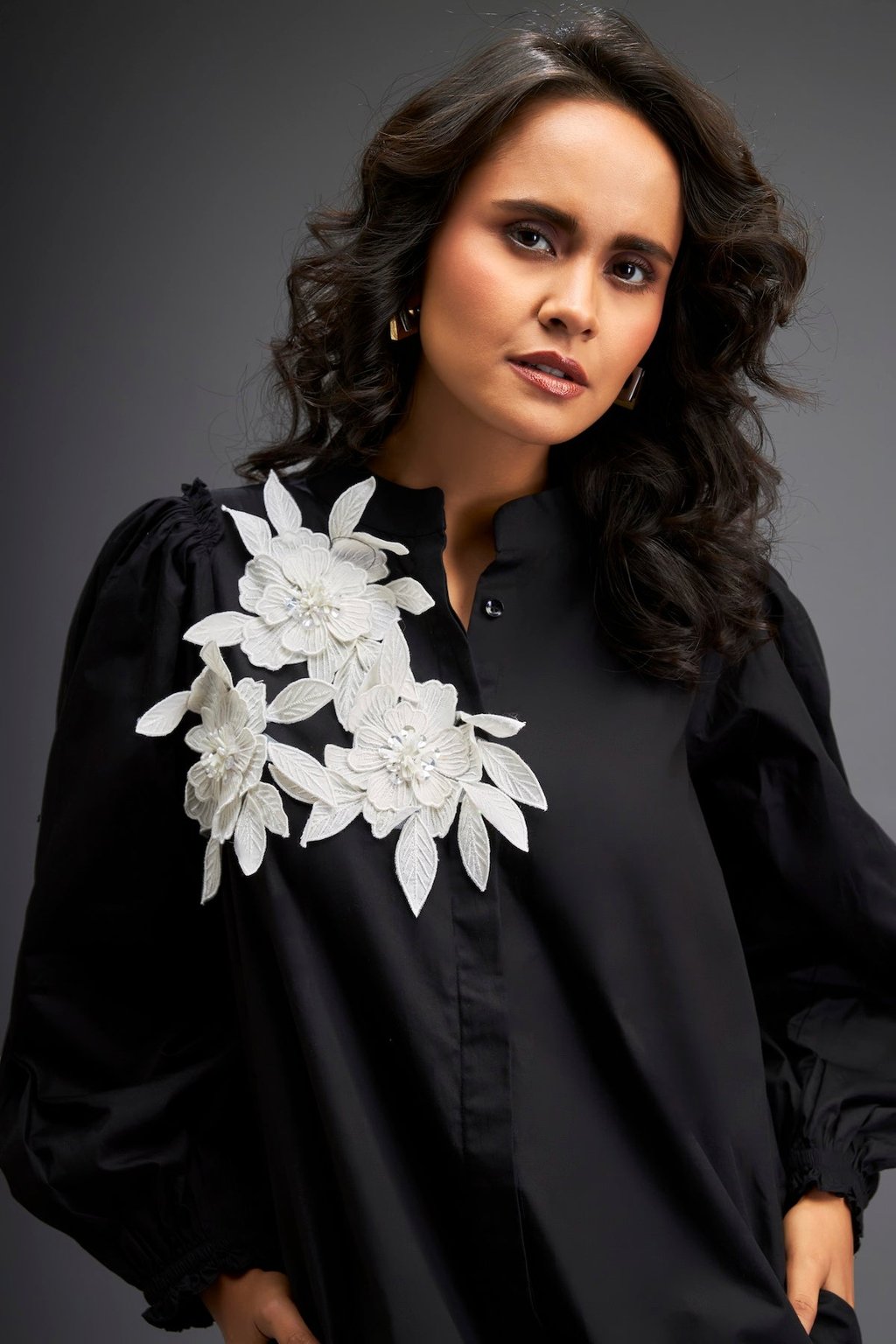 Shirt Dress with Detailing on One Side