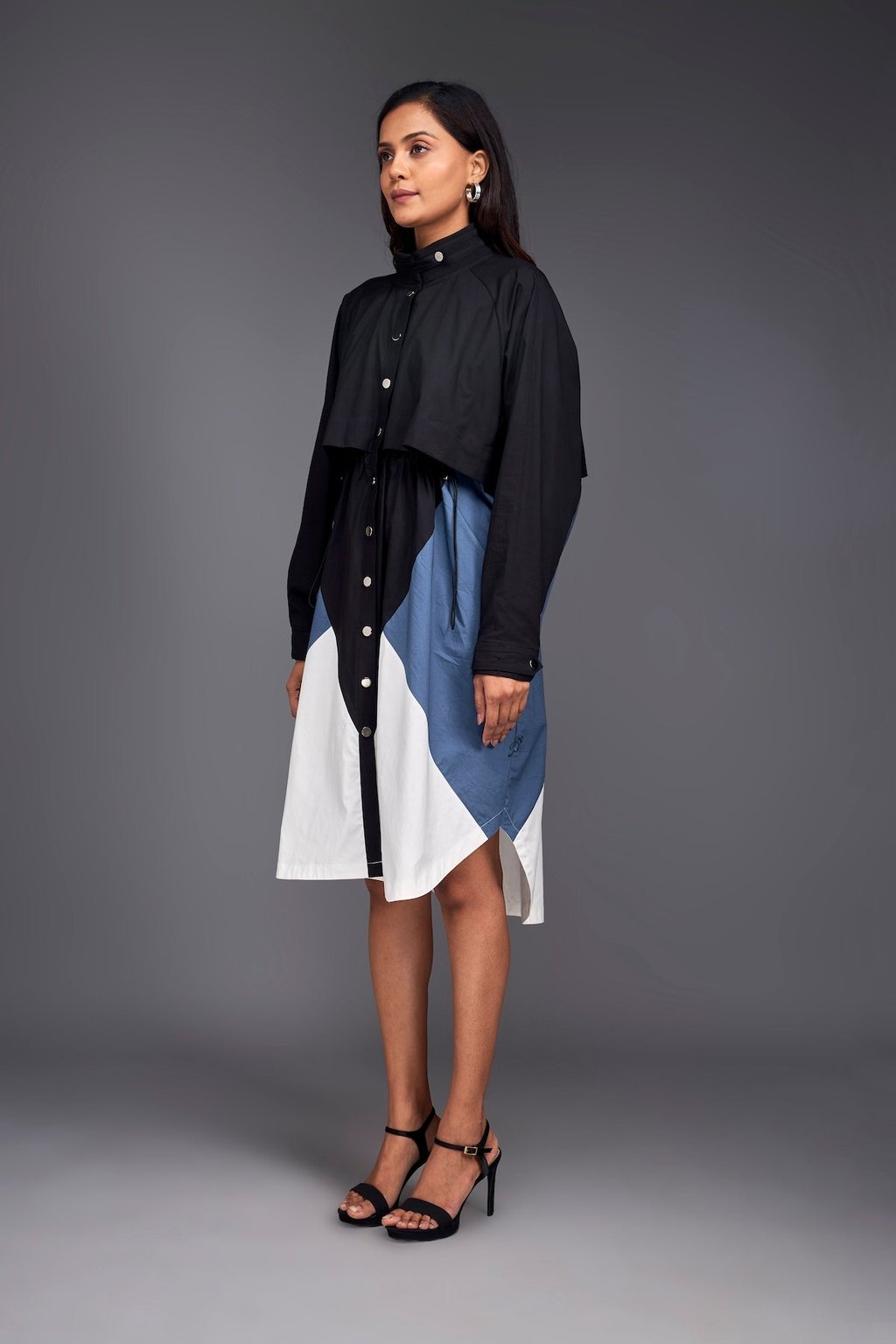 Colour Block Jacket Dress