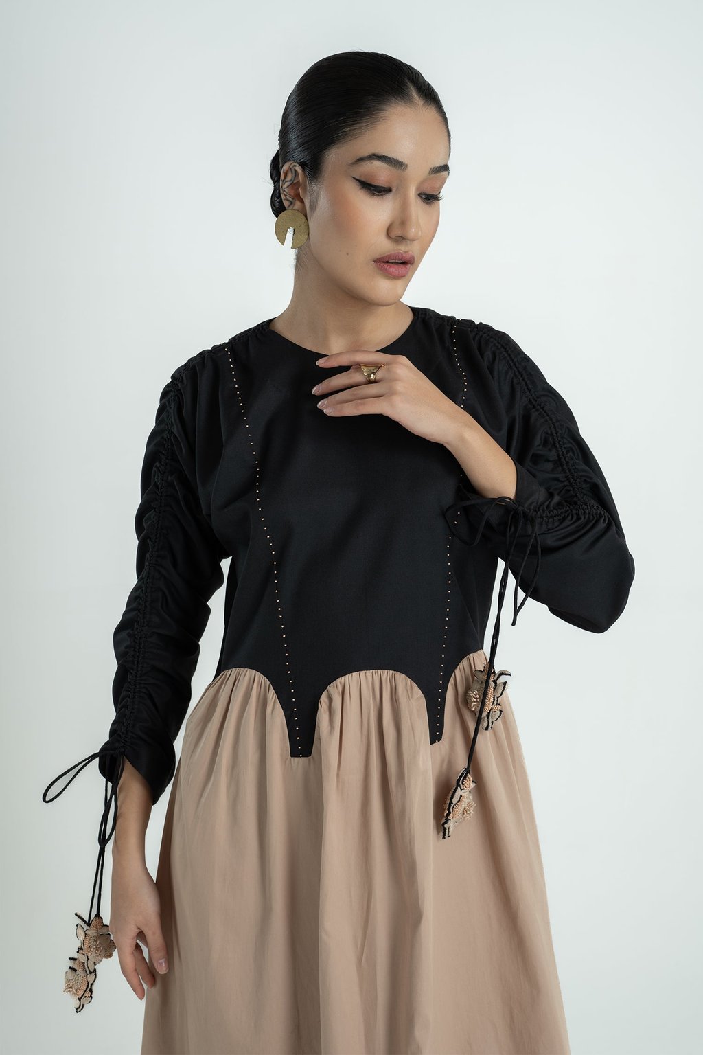 Femme Dress Long Black Mushroom Gcc