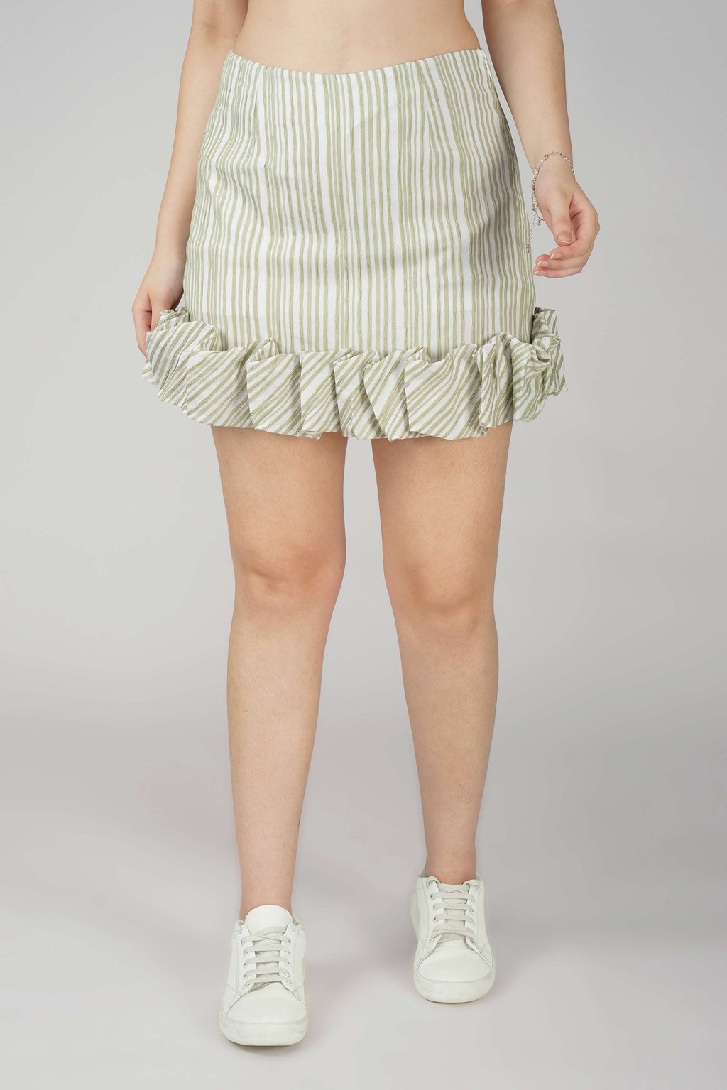 Striped Shirt and Skirt Set