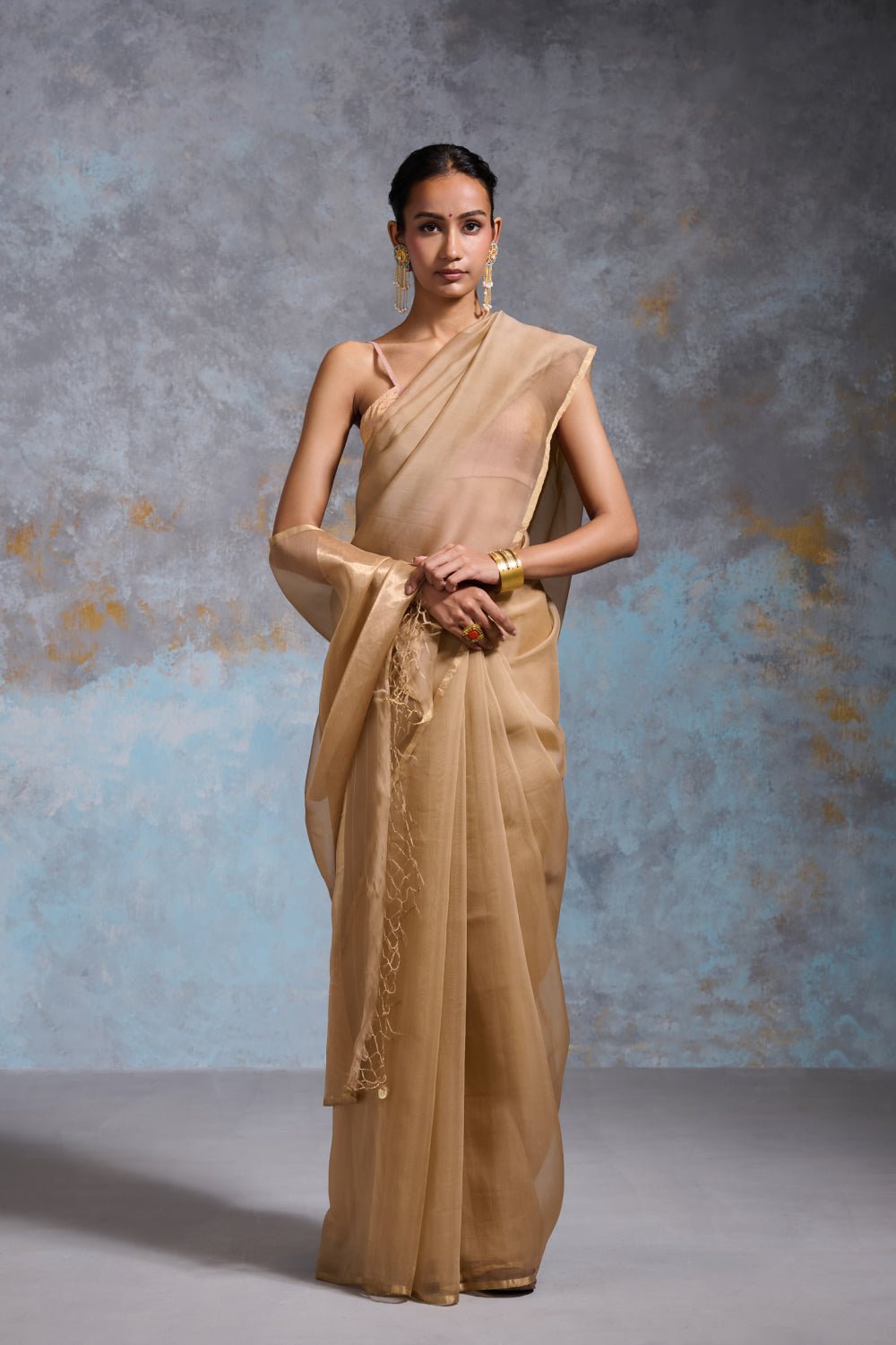 Arista Organza Gold Sarees