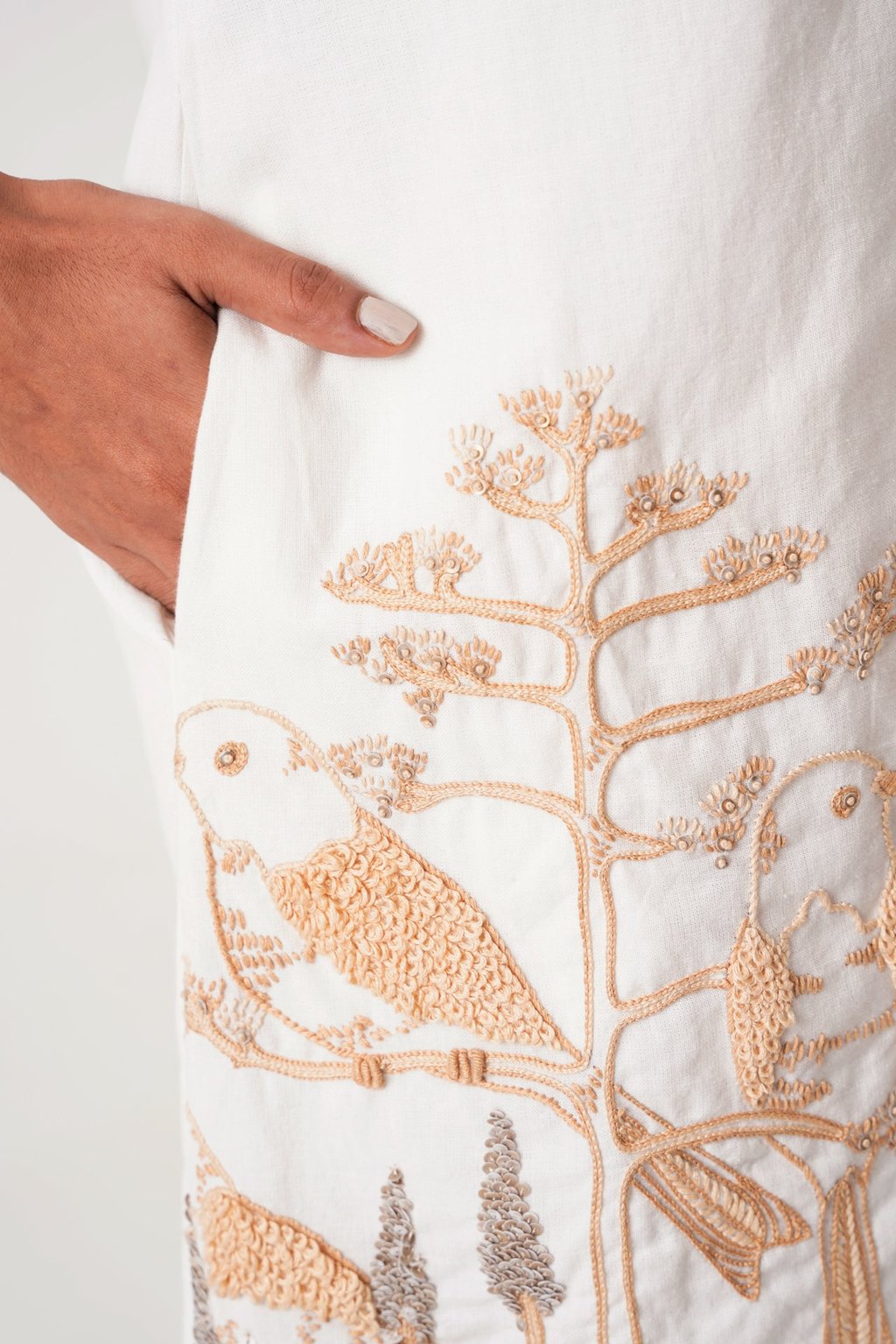 Taiwo - Embroidered Shirt Dress