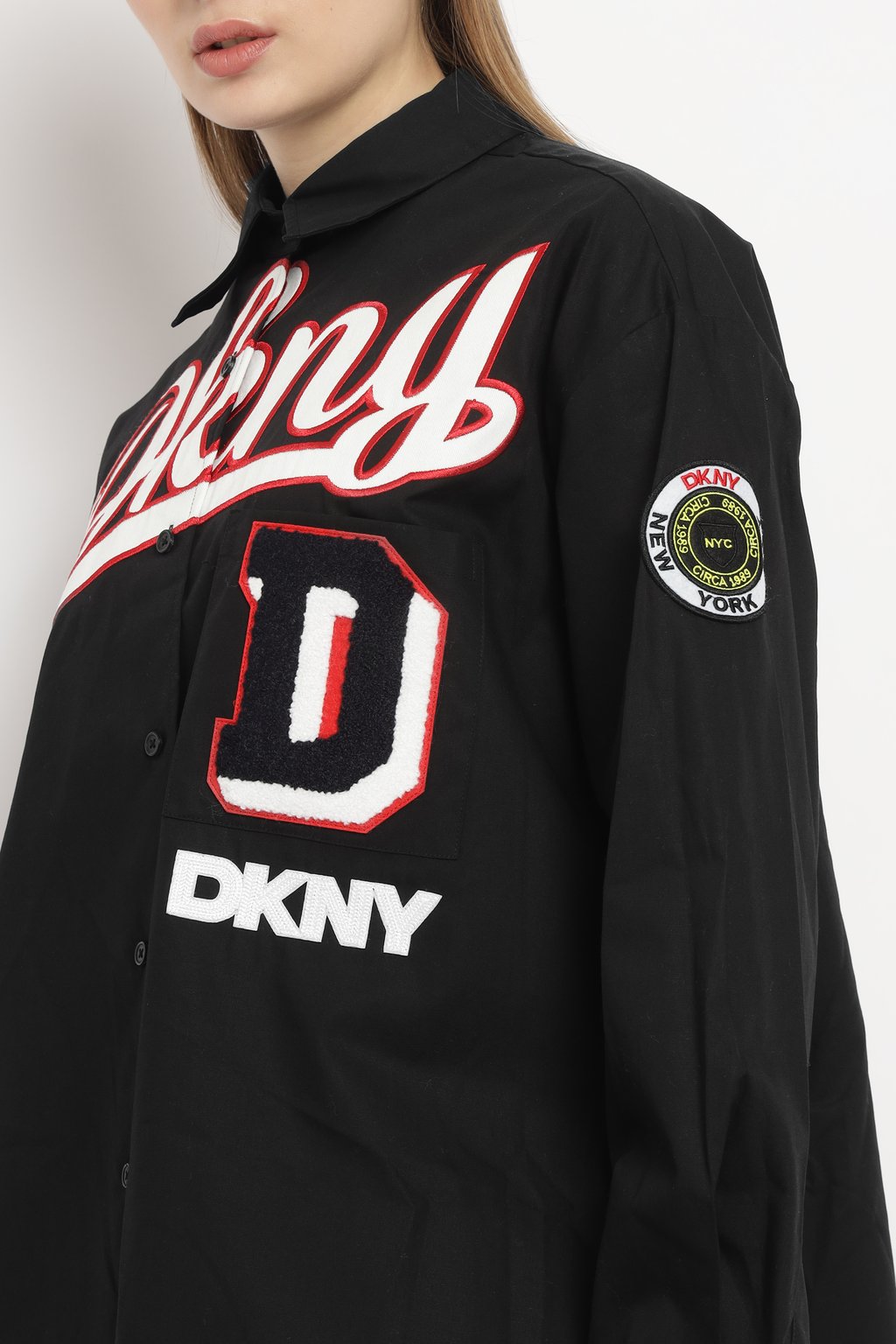 Spread Collar Heat of Ny  Patch & Embroidery Shirt