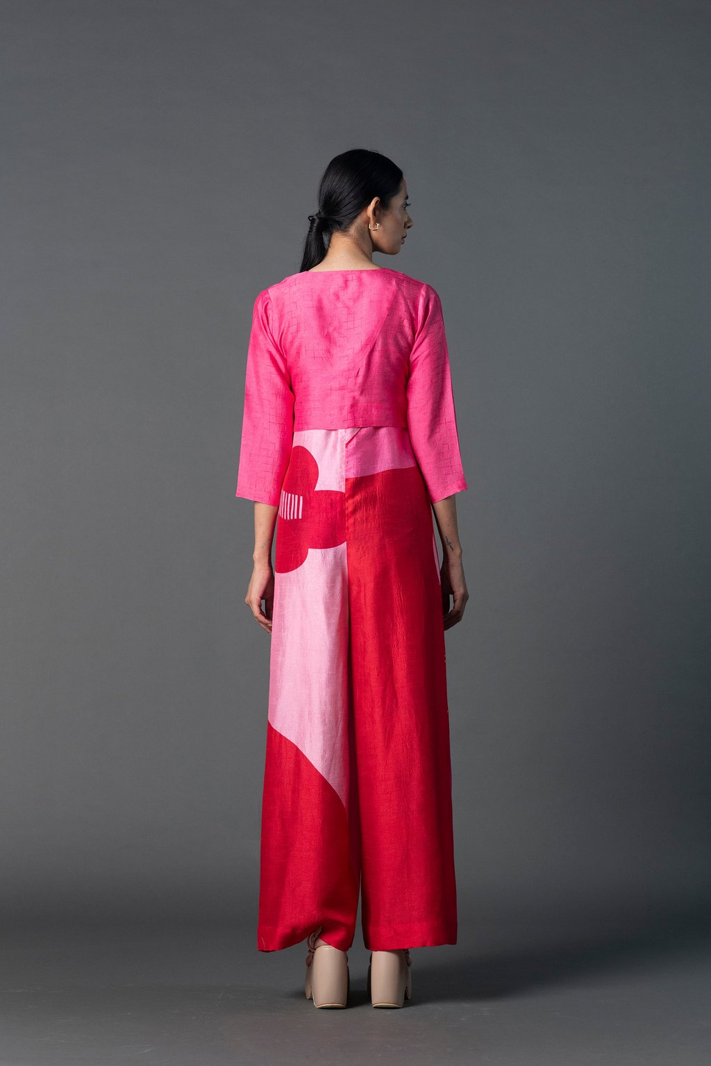 Array Floweret Deep Pink Jumpsuit