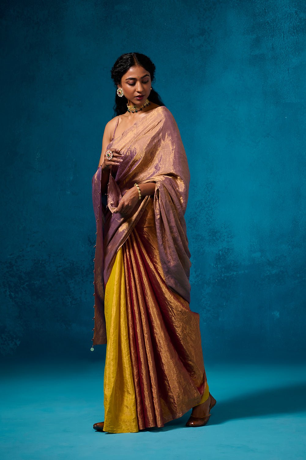 Jyotsna with Blouse Fabric