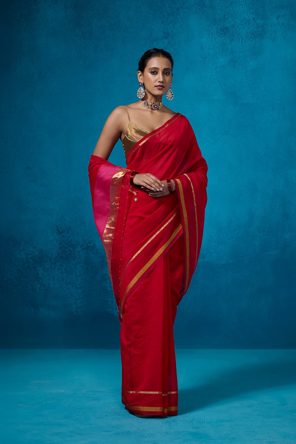 Surkh with Blouse Fabric