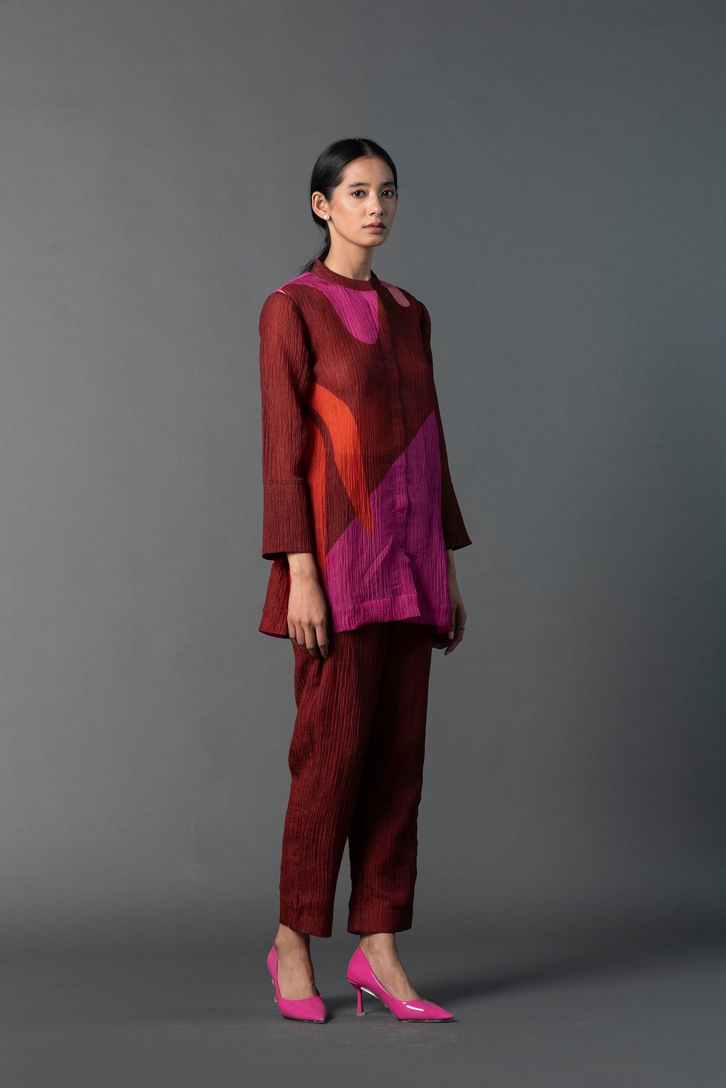 Array Plop Maroon & Pop Pink Coord