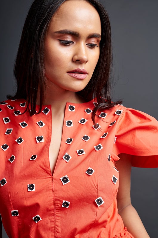 Jumpsuit with Embroidery