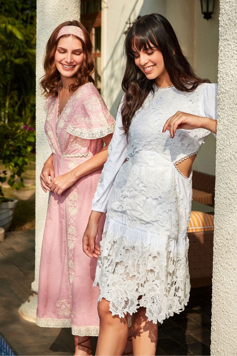 Dainty Pastel Embroidered Dress