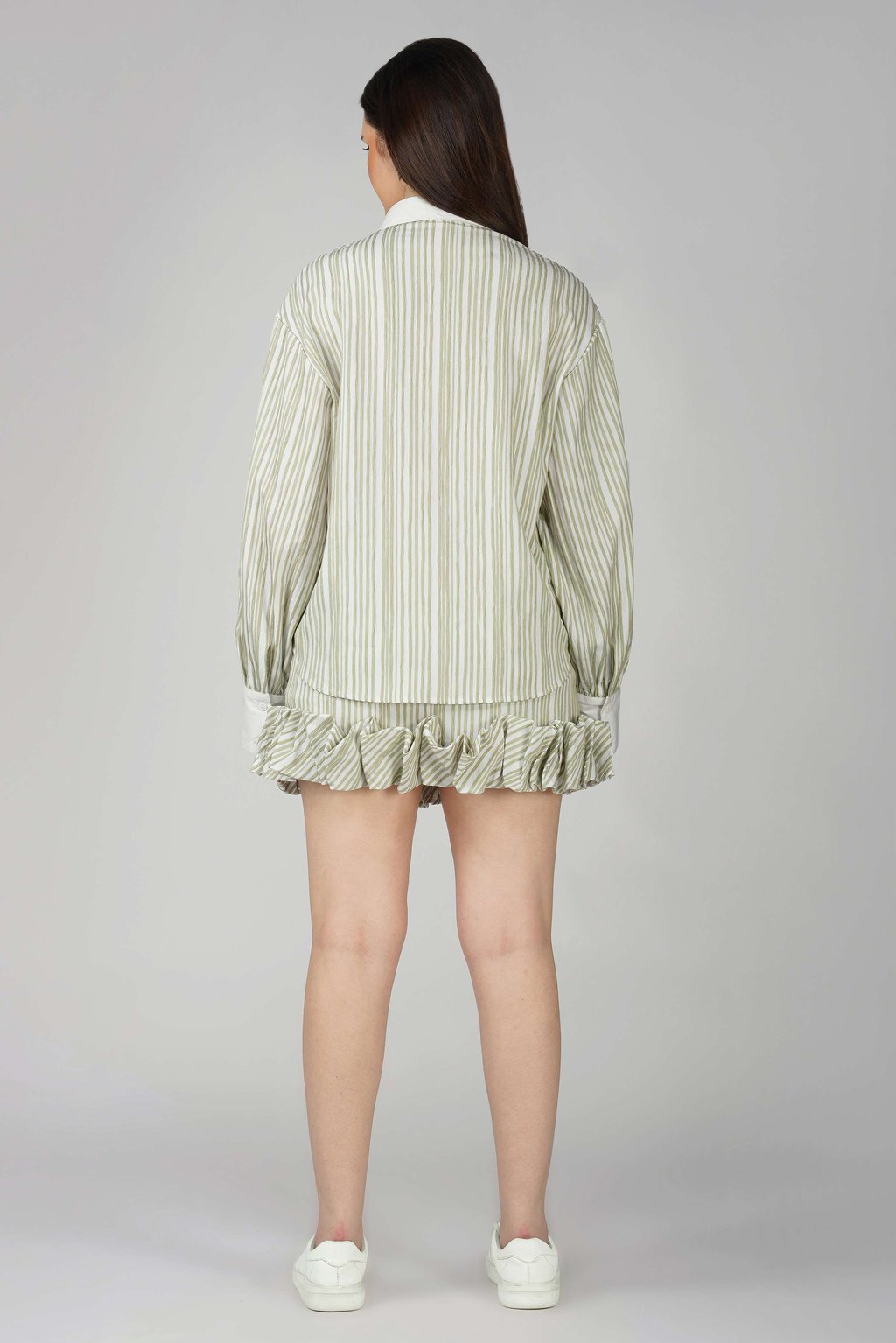 Striped Shirt and Skirt Set