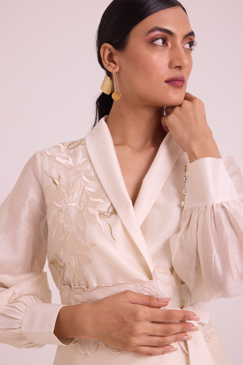 Murphy - Broach Wrap Top & Duchess Skirt